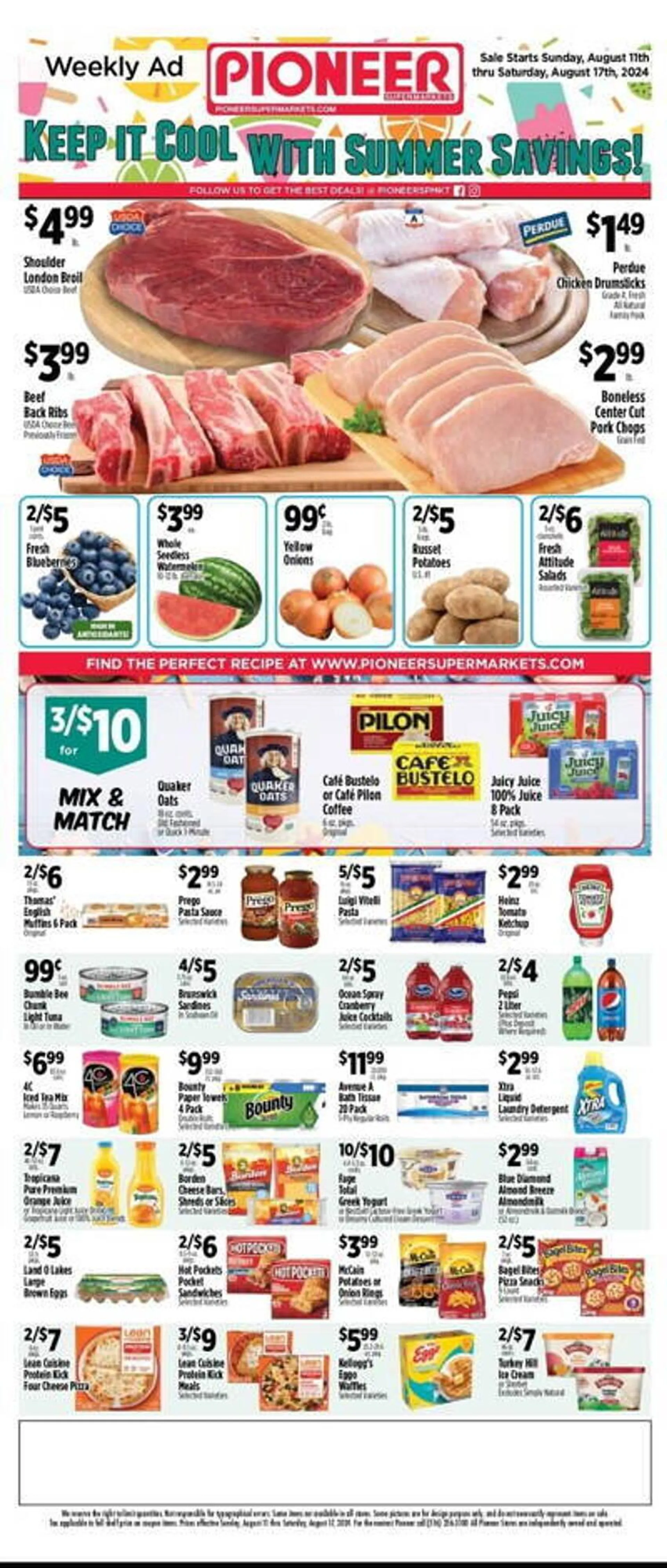 Pioneer Supermarkets Weekly Ad - 1