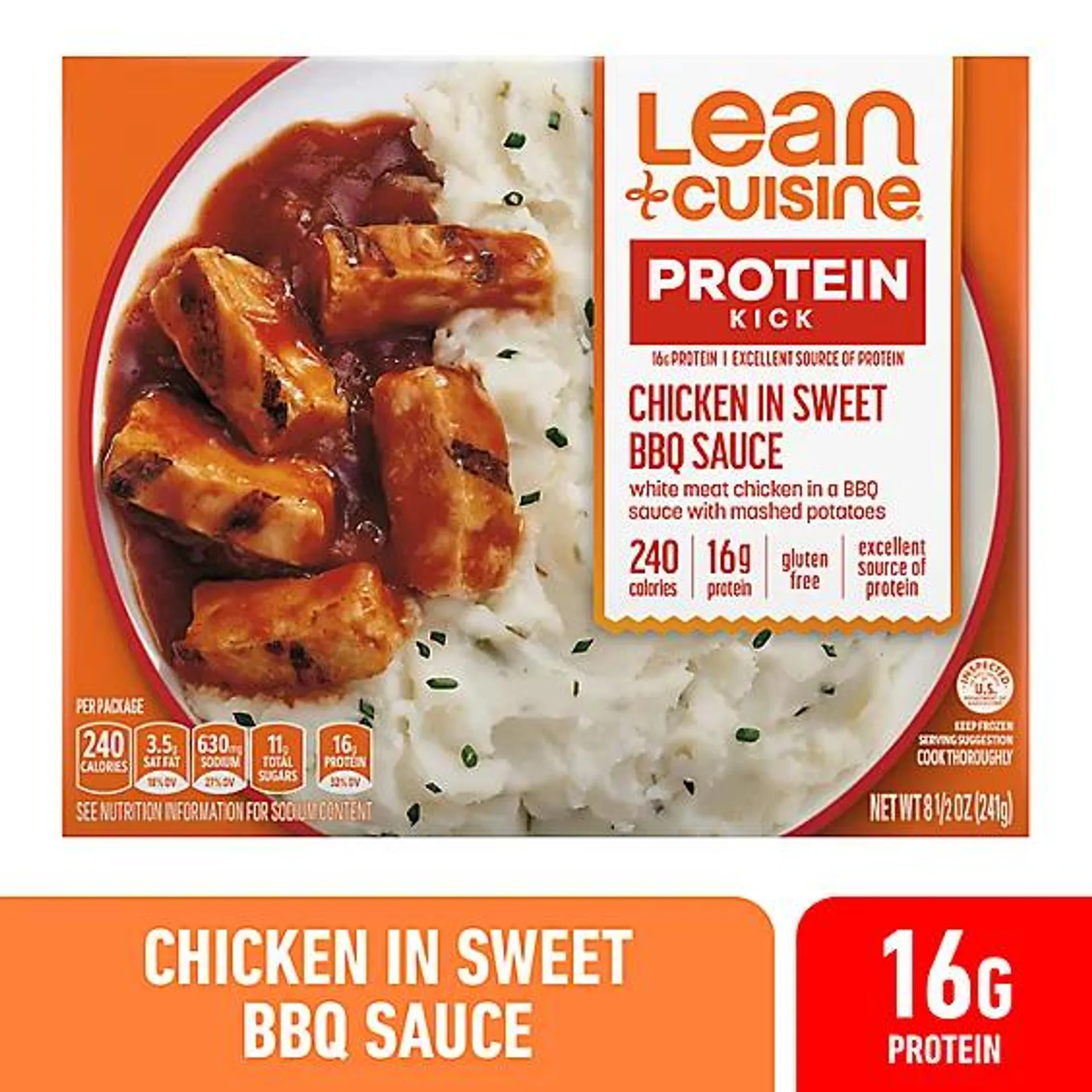 LEAN CUISINE Protein Kick Chicken In Sweet BBQ Sauce Frozen Entree Box - 8.5 Oz
