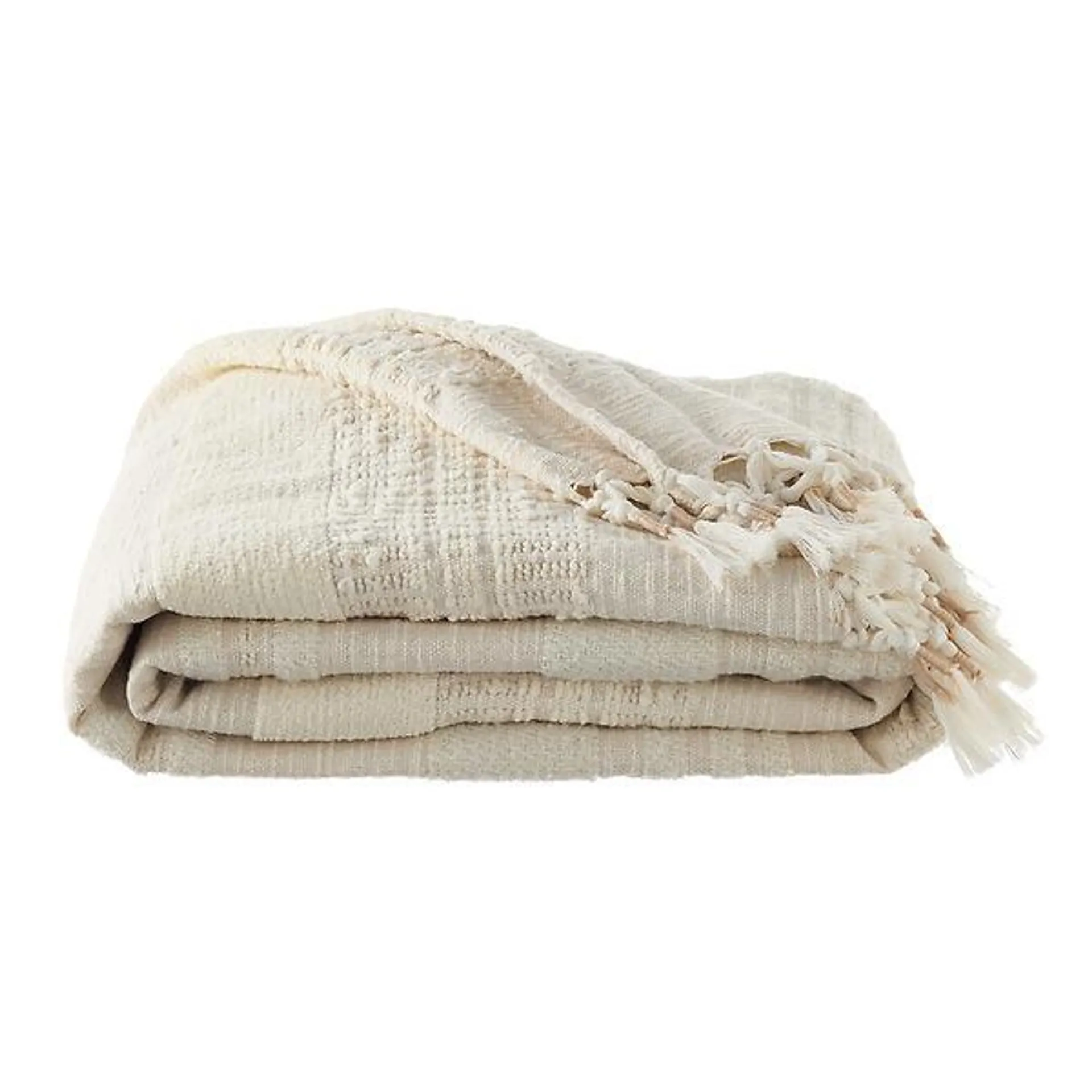 Be Home Textured Cotton Woven Throw