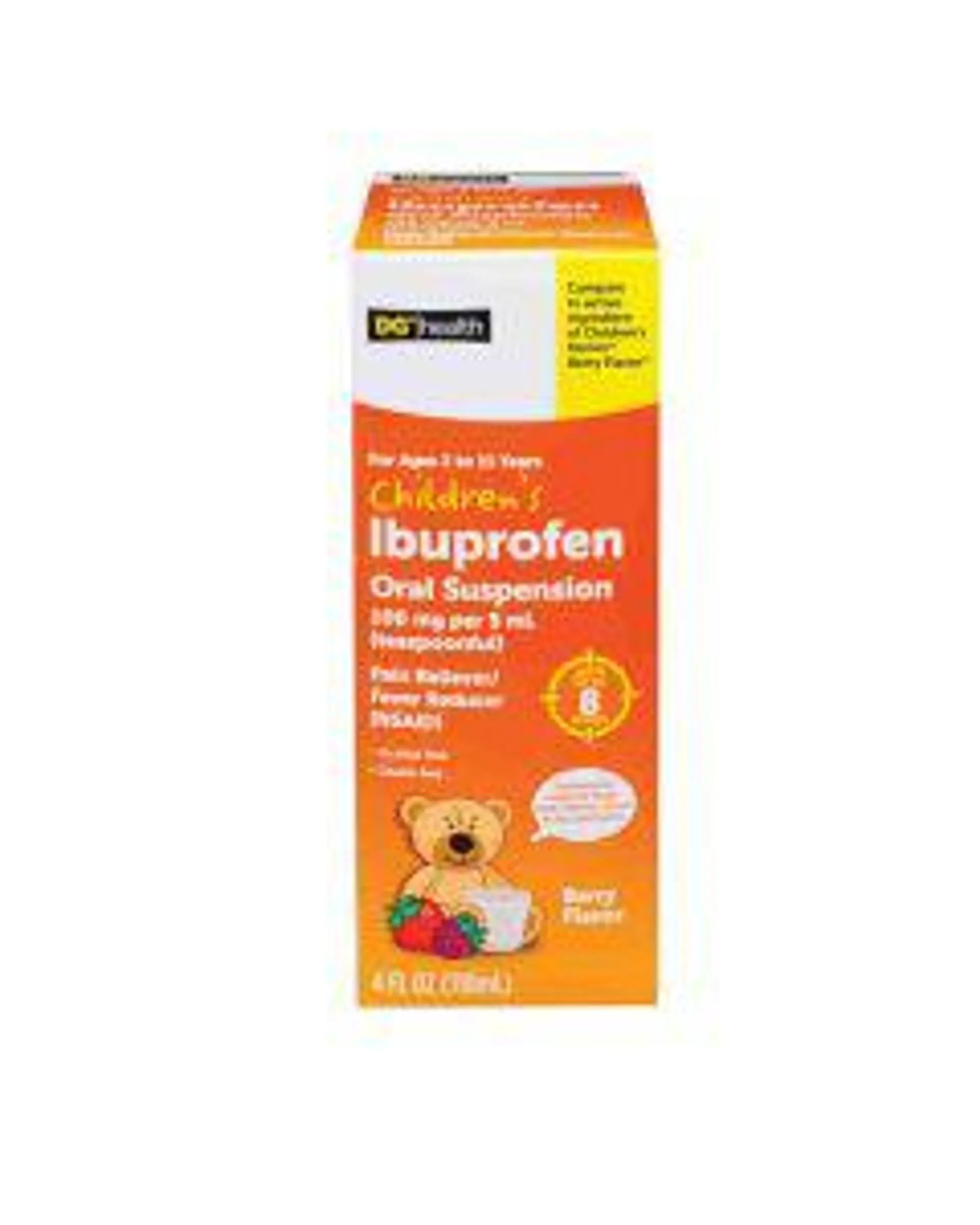 DG Health Children's Ibuprofen Oral Suspension, Berry Flavor - 4 fl oz