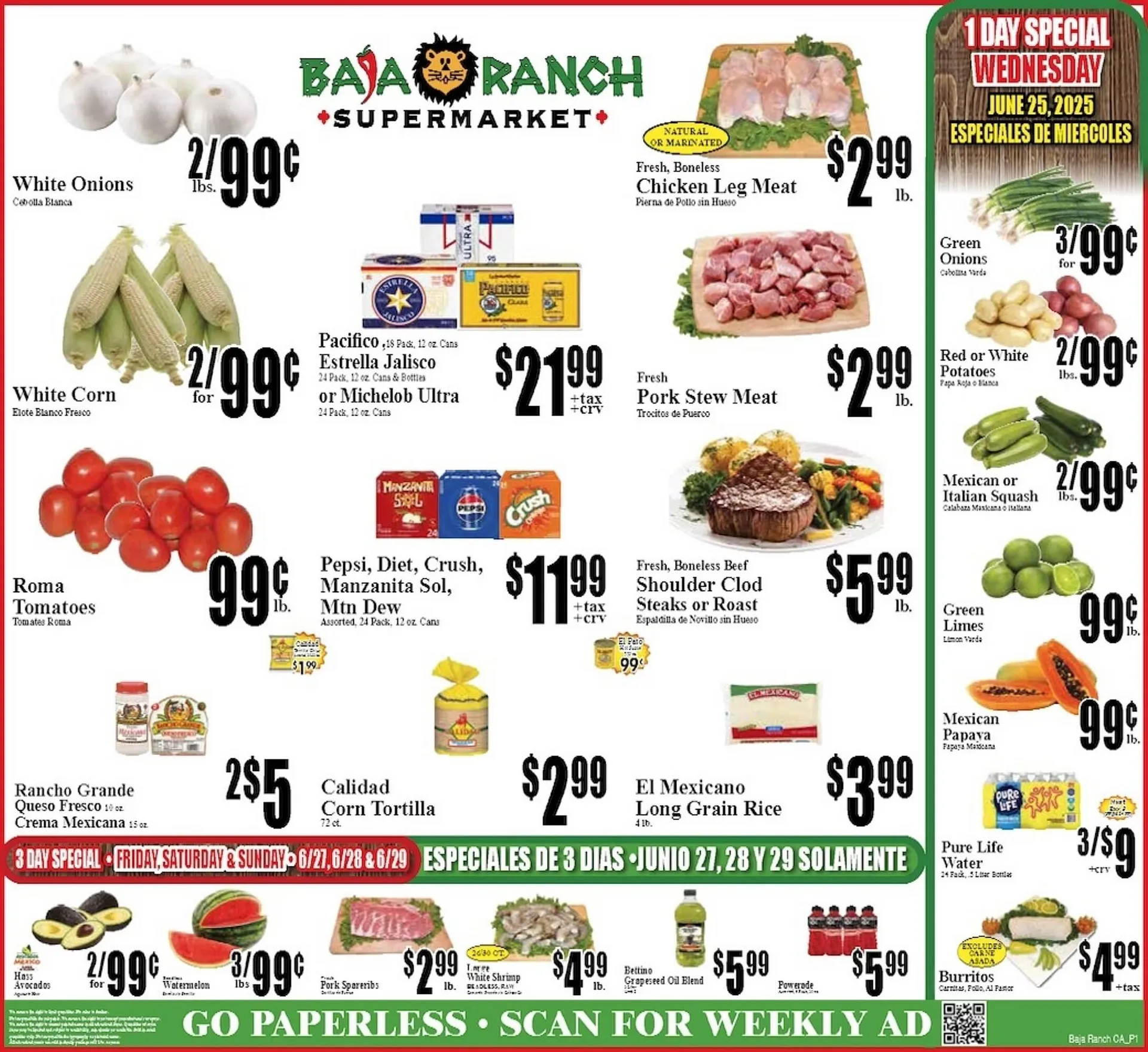 Weekly ad Baja Ranch Weekly Ad from June 25 to July 2 2025 - Page 1