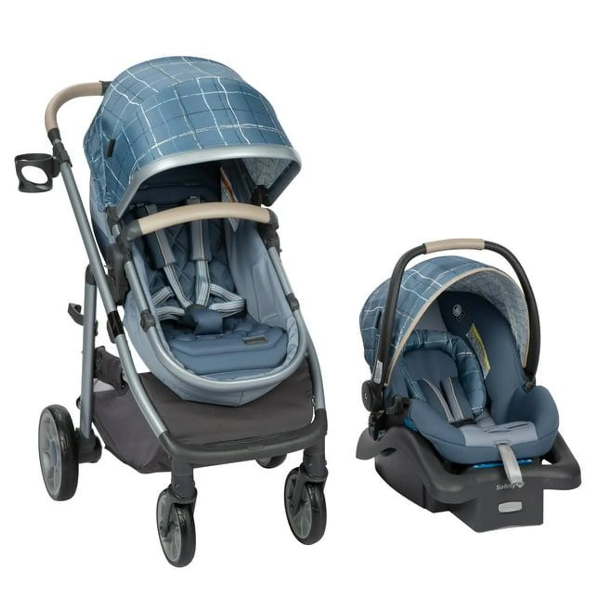 Monbebe 6-in-1 Modular Travel System, Plaid