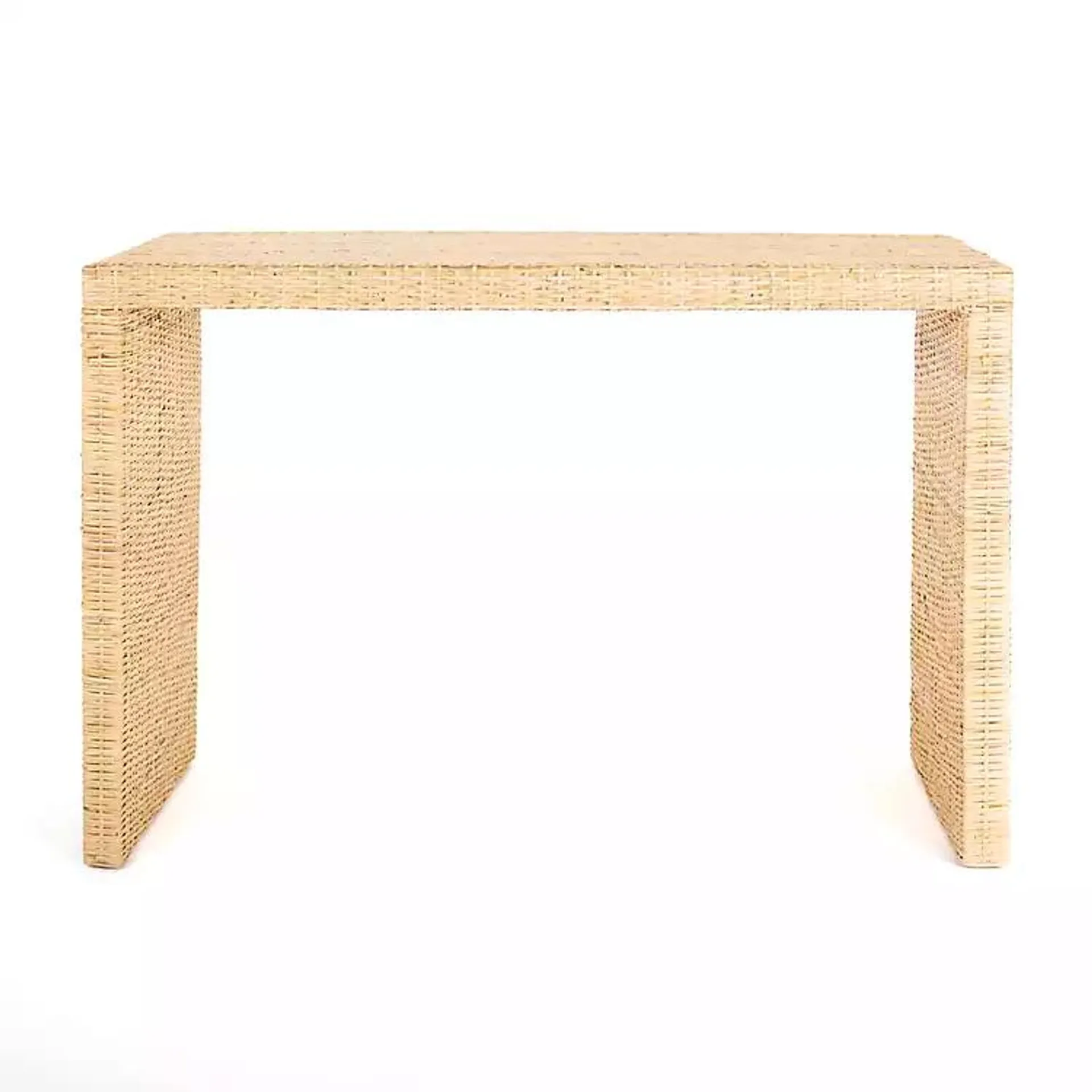 Natural Woven Rattan Console Table