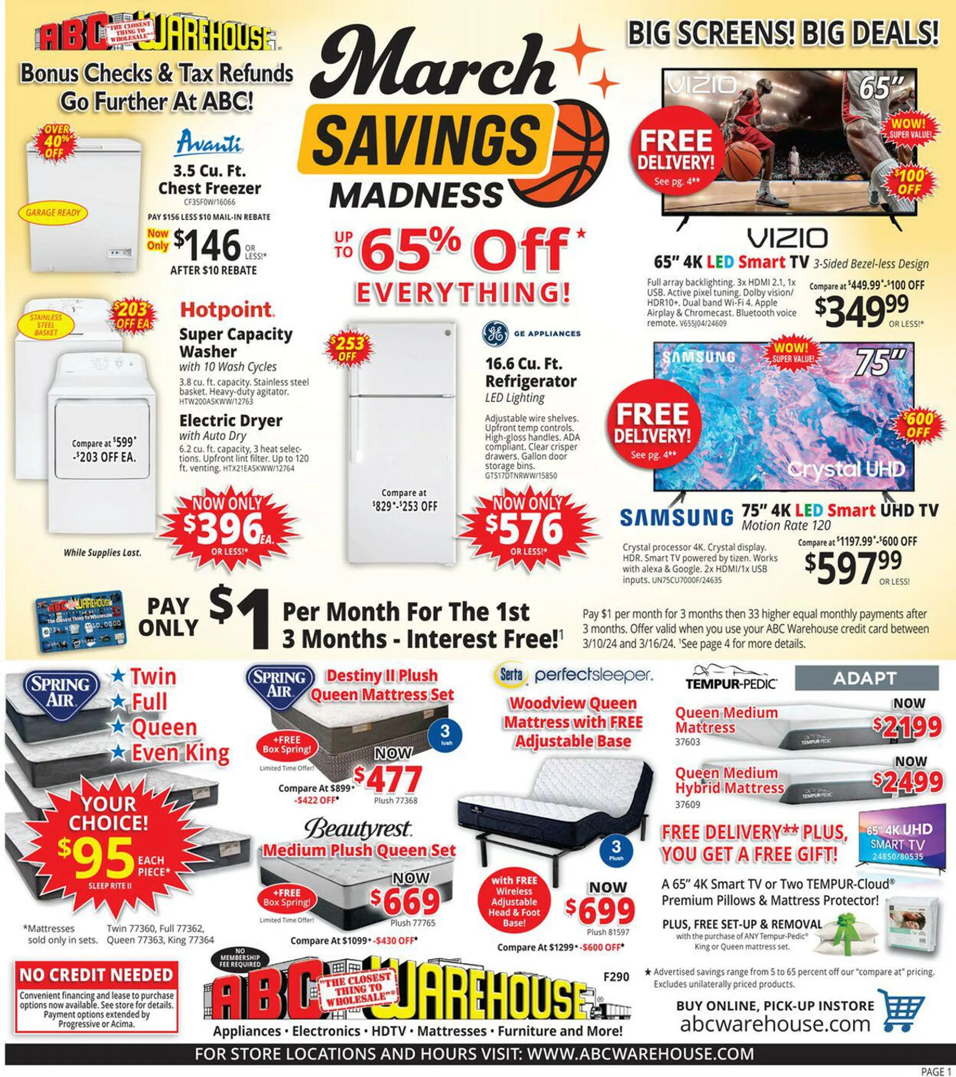 Weekly ad ABC Warehouse Current weekly ad from March 10 to March 16 2024 - Page 1