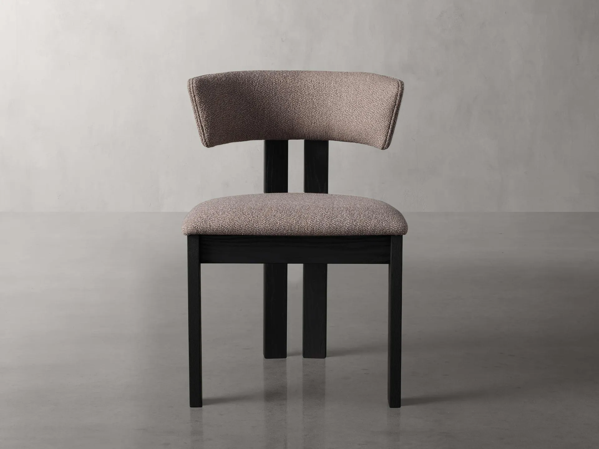 Rodin Dining Side Chair in Matera Earth / Vesuvio Black