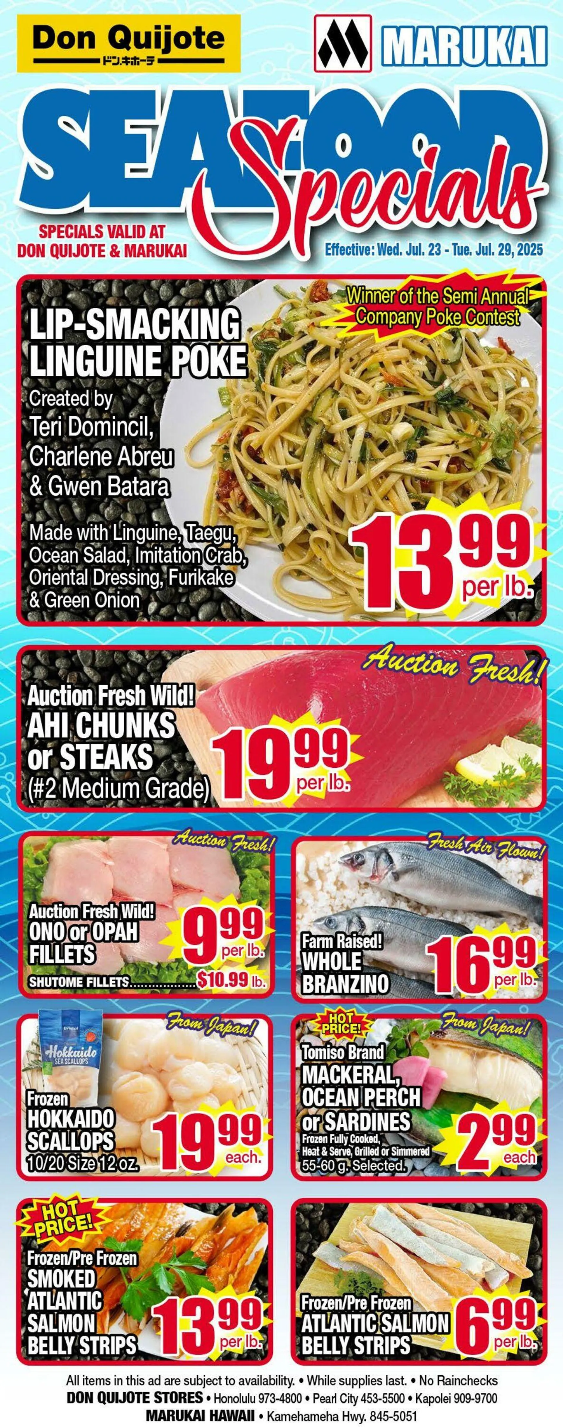 Weekly ad Don Quijote Hawaii from July 23 to July 29 2025 - Page 1