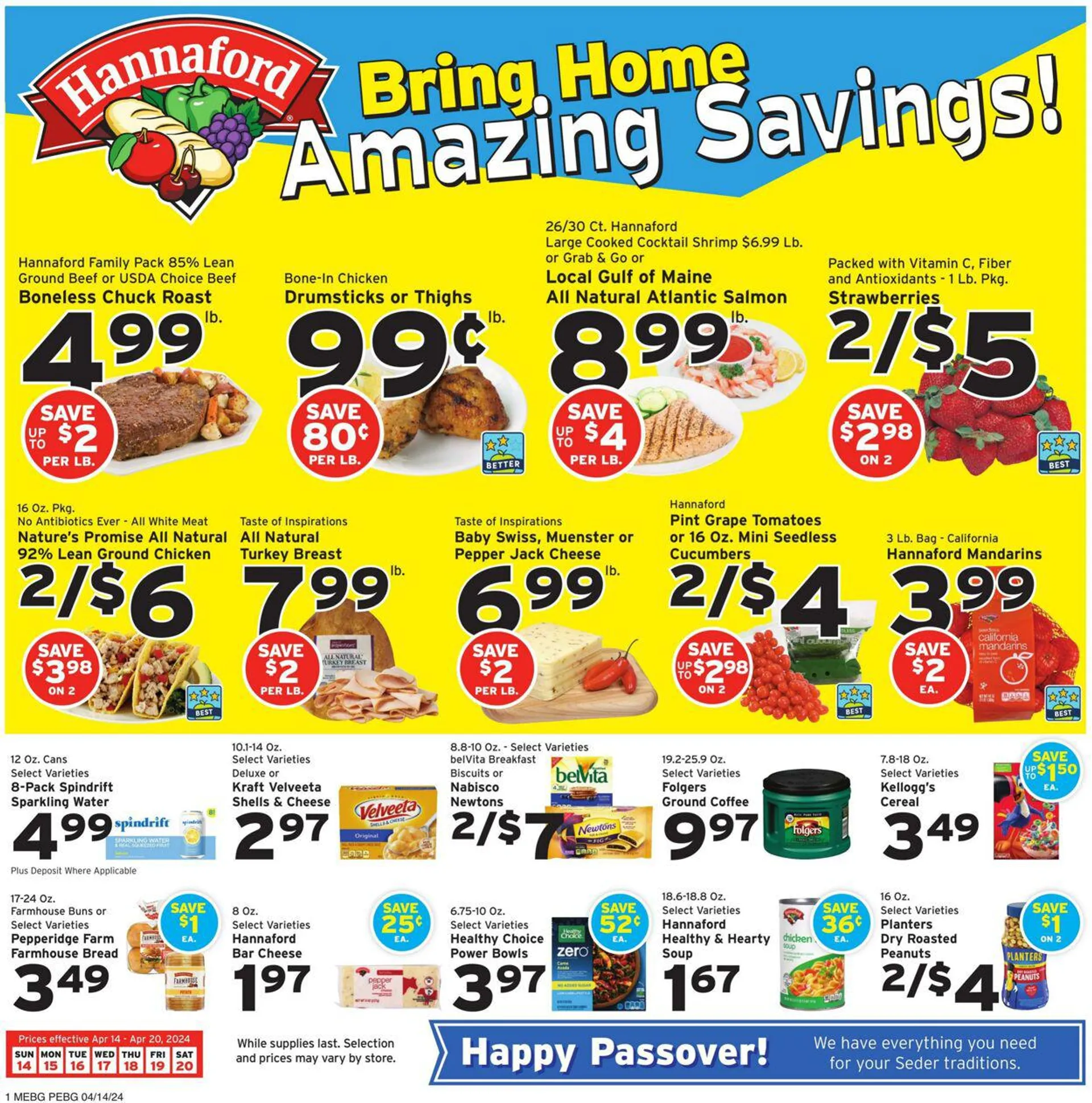 Weekly ad Hannaford Current weekly ad from April 14 to April 20 2024 - Page 1