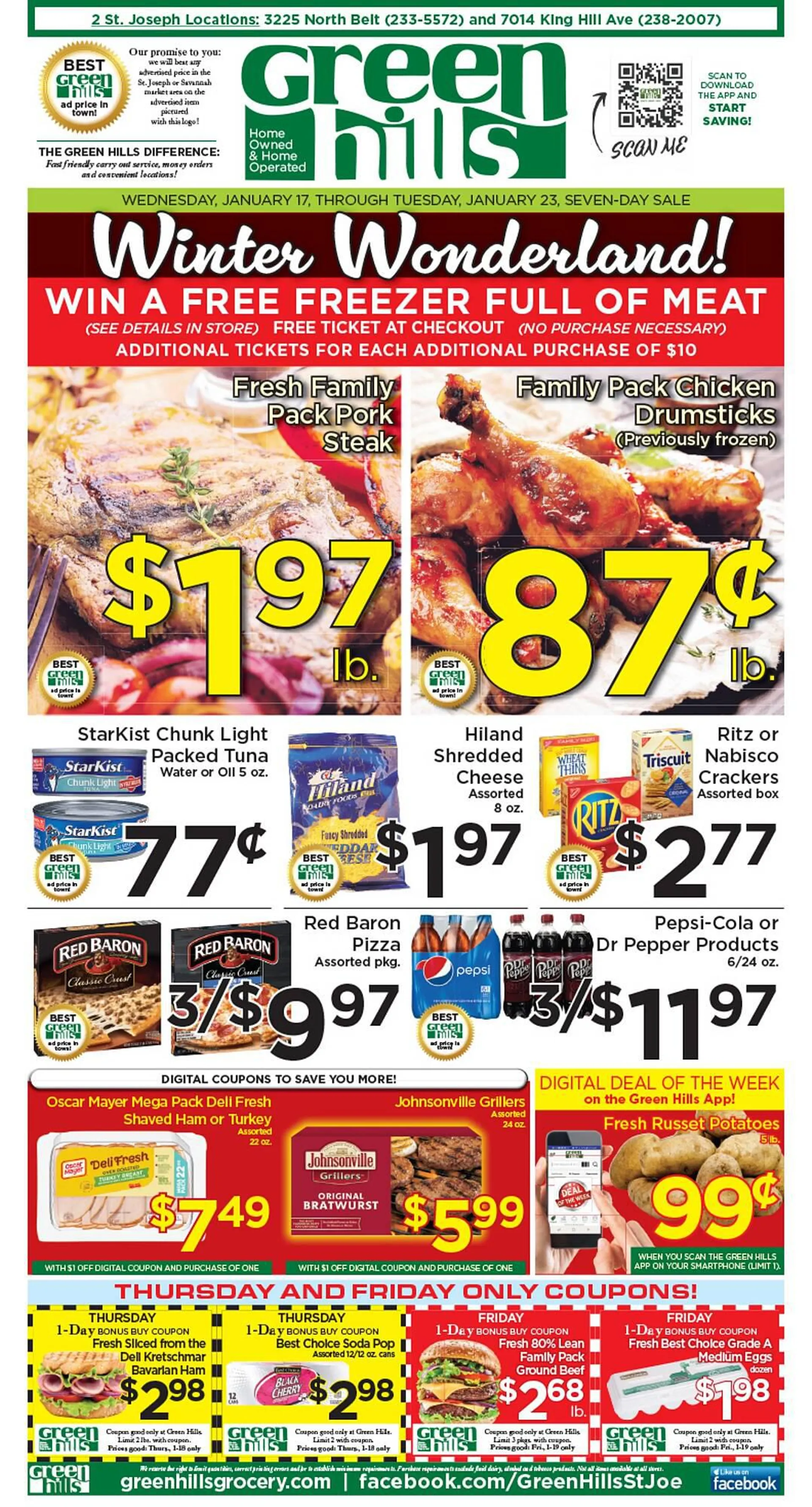 Weekly ad Green Hills Grocery ad from January 17 to January 23 2024 - Page 1