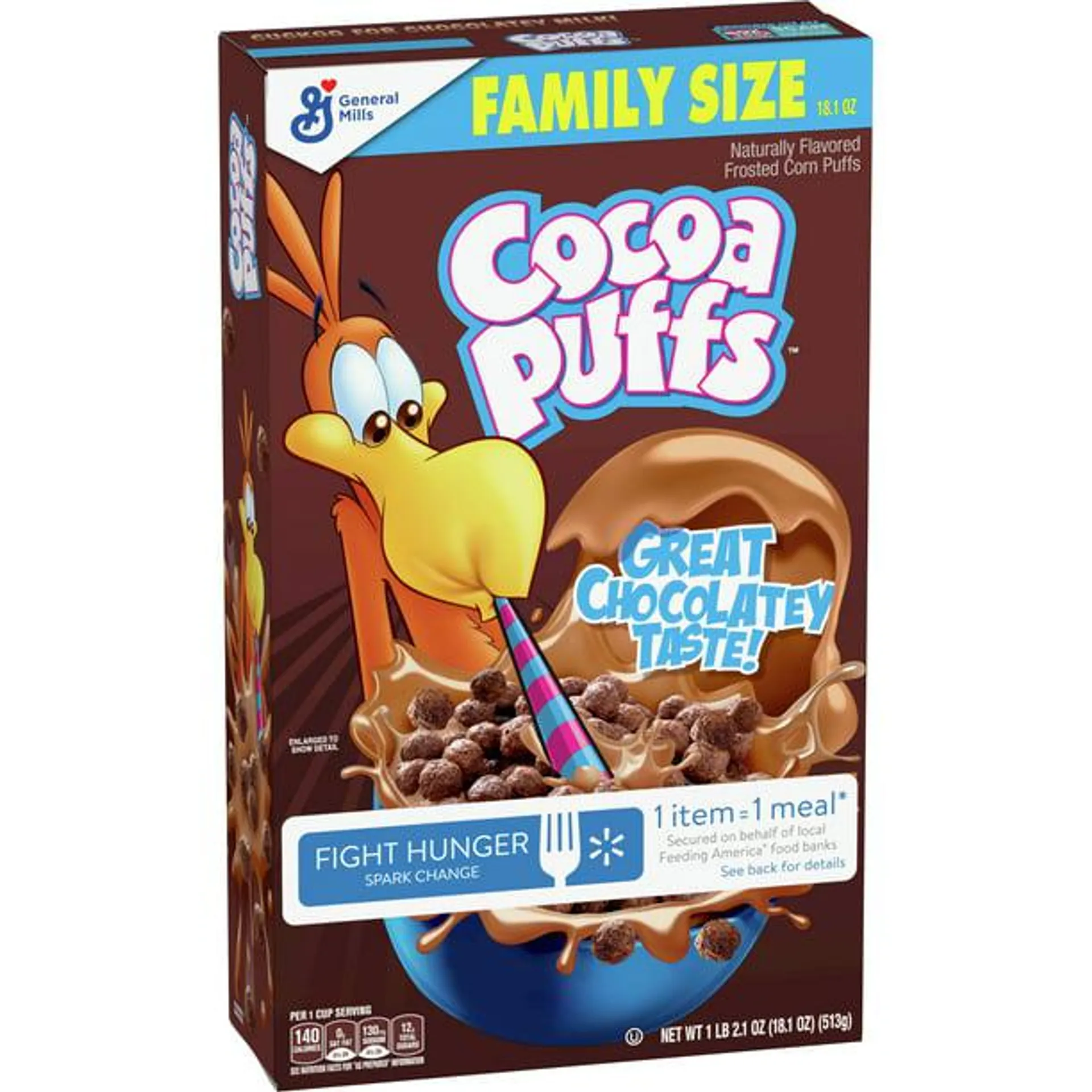 Cocoa Puffs, Chocolate Breakfast Cereal with Whole Grains, 18.1 oz