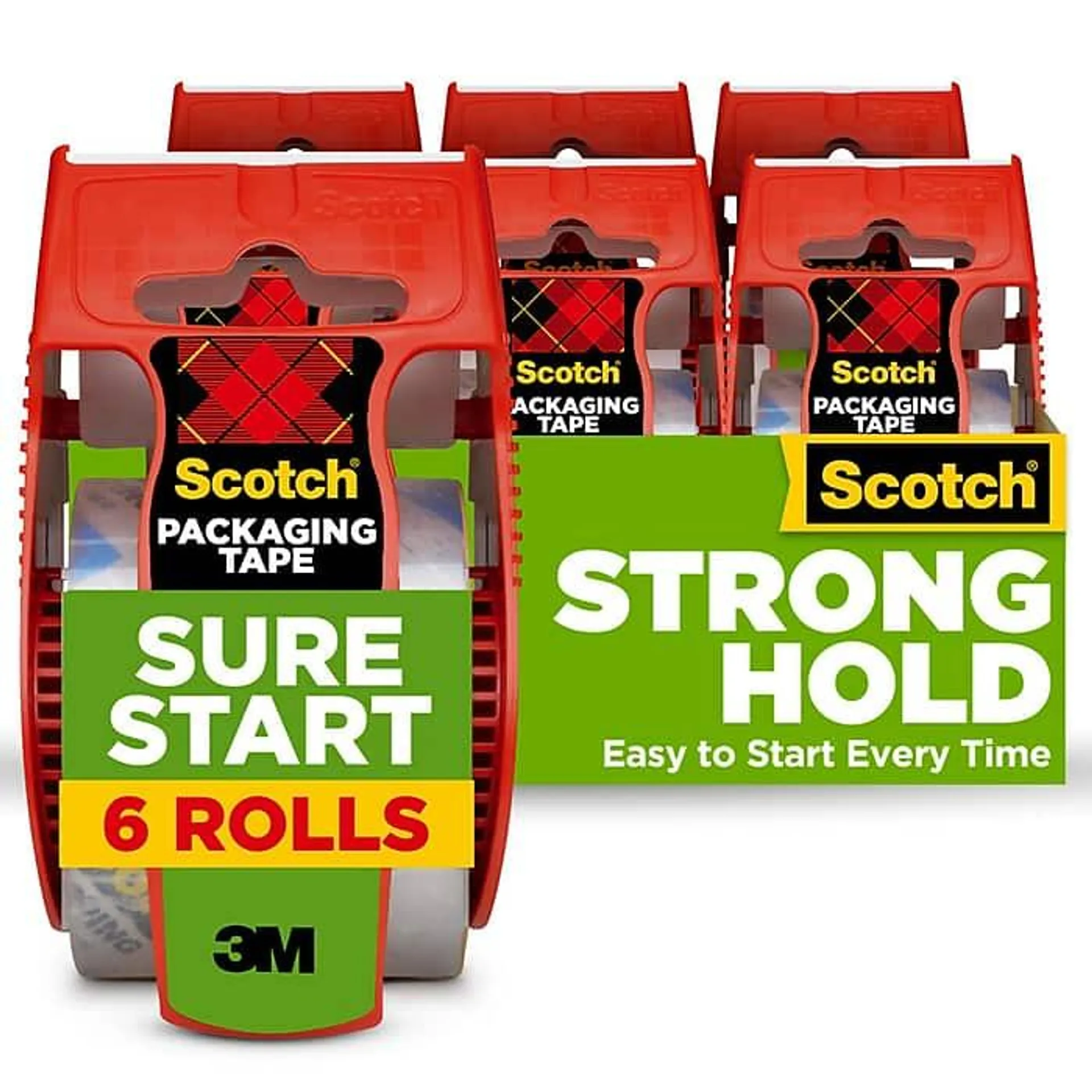 Scotch Sure-Start Packing Tape with Dispenser,