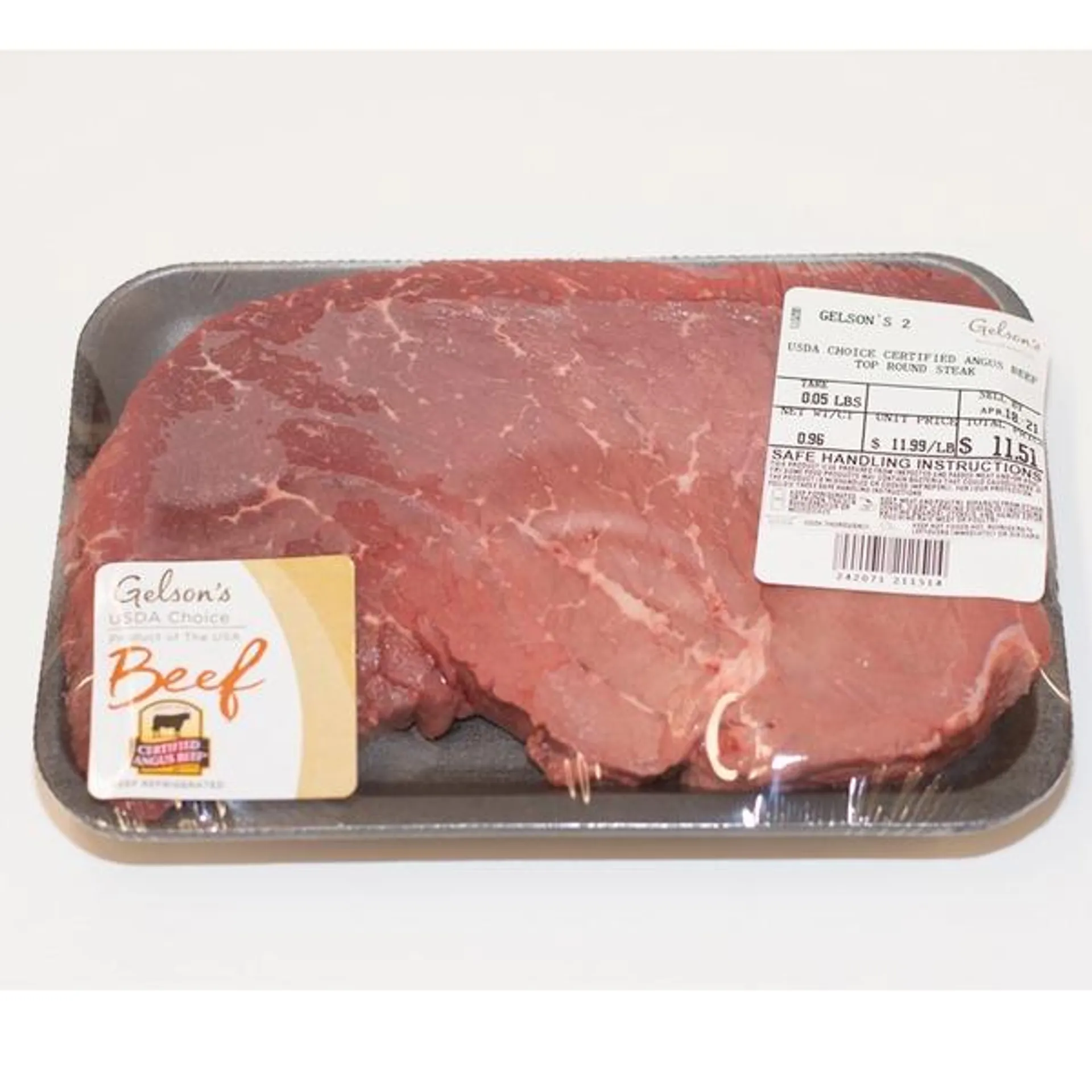 Gelson's Beef Top Round Round Steak