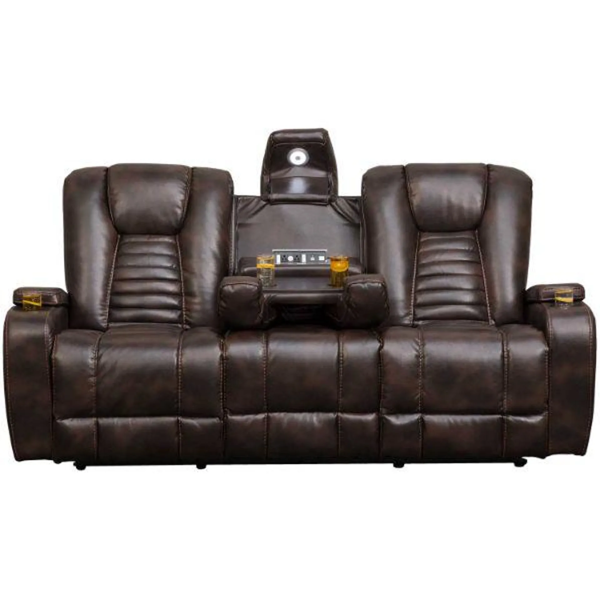 Action Reclining Sofa with Drop Table