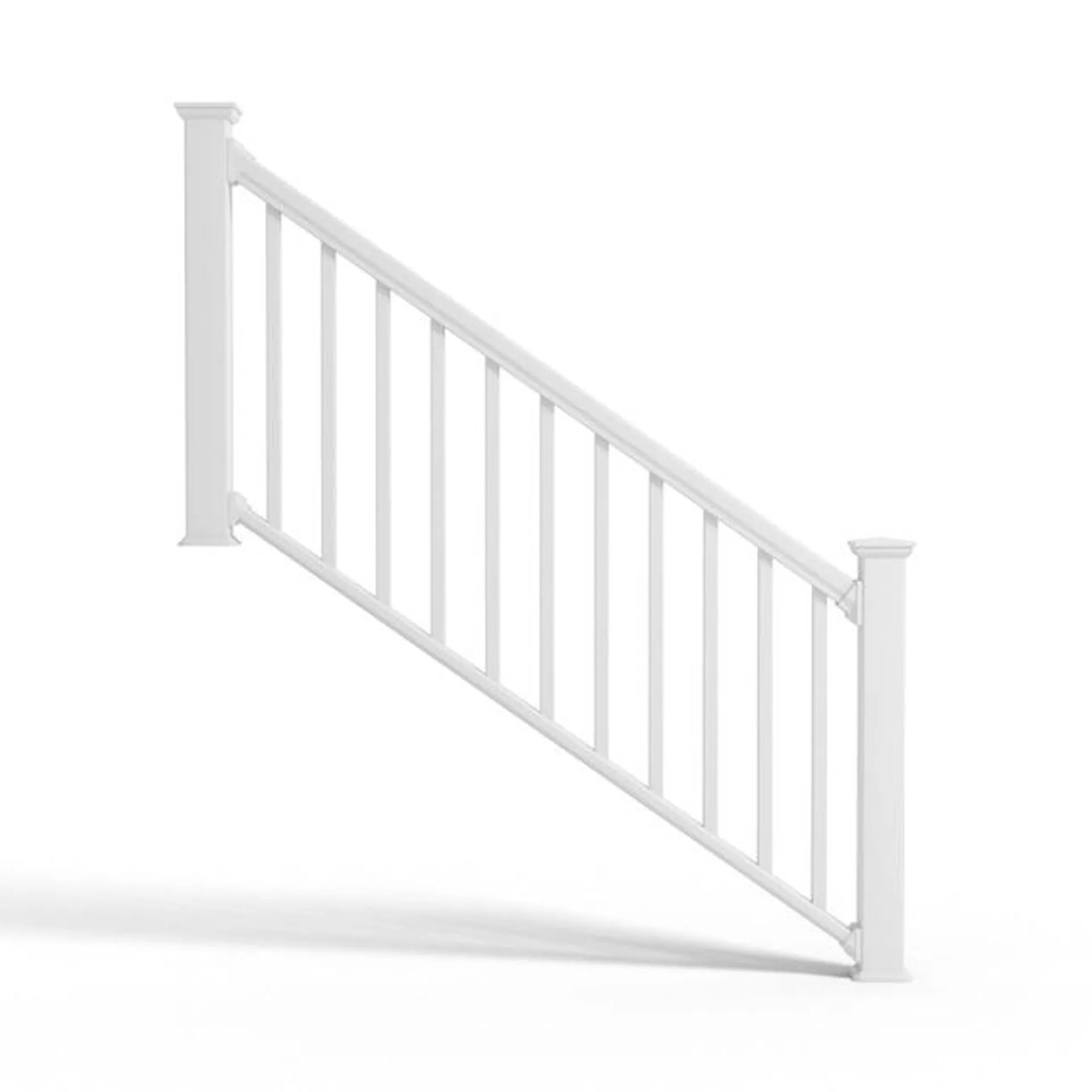 Deckorators Grab and Go 6-ft x 2.75-in x 36-in White Composite Deck Stair Rail Kit