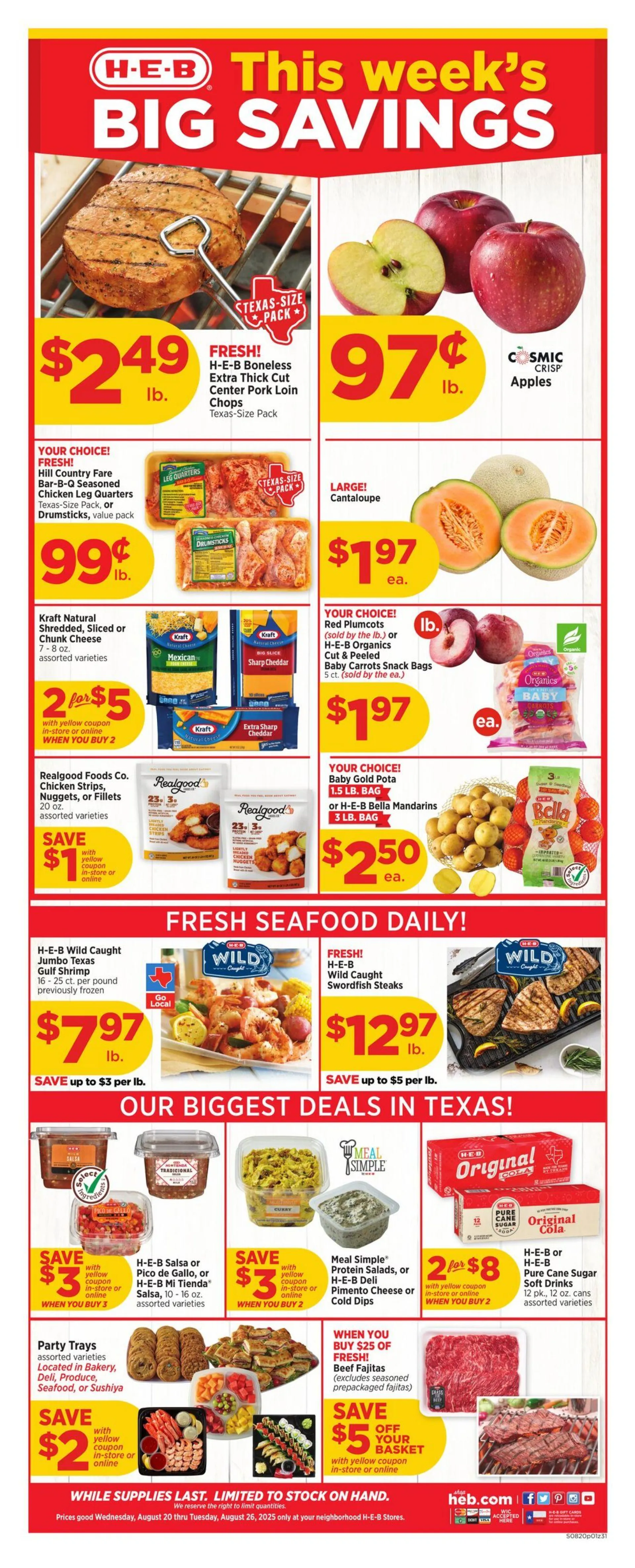 Weekly ad H-E-B Current weekly ad from August 20 to August 26 2025 - Page 1