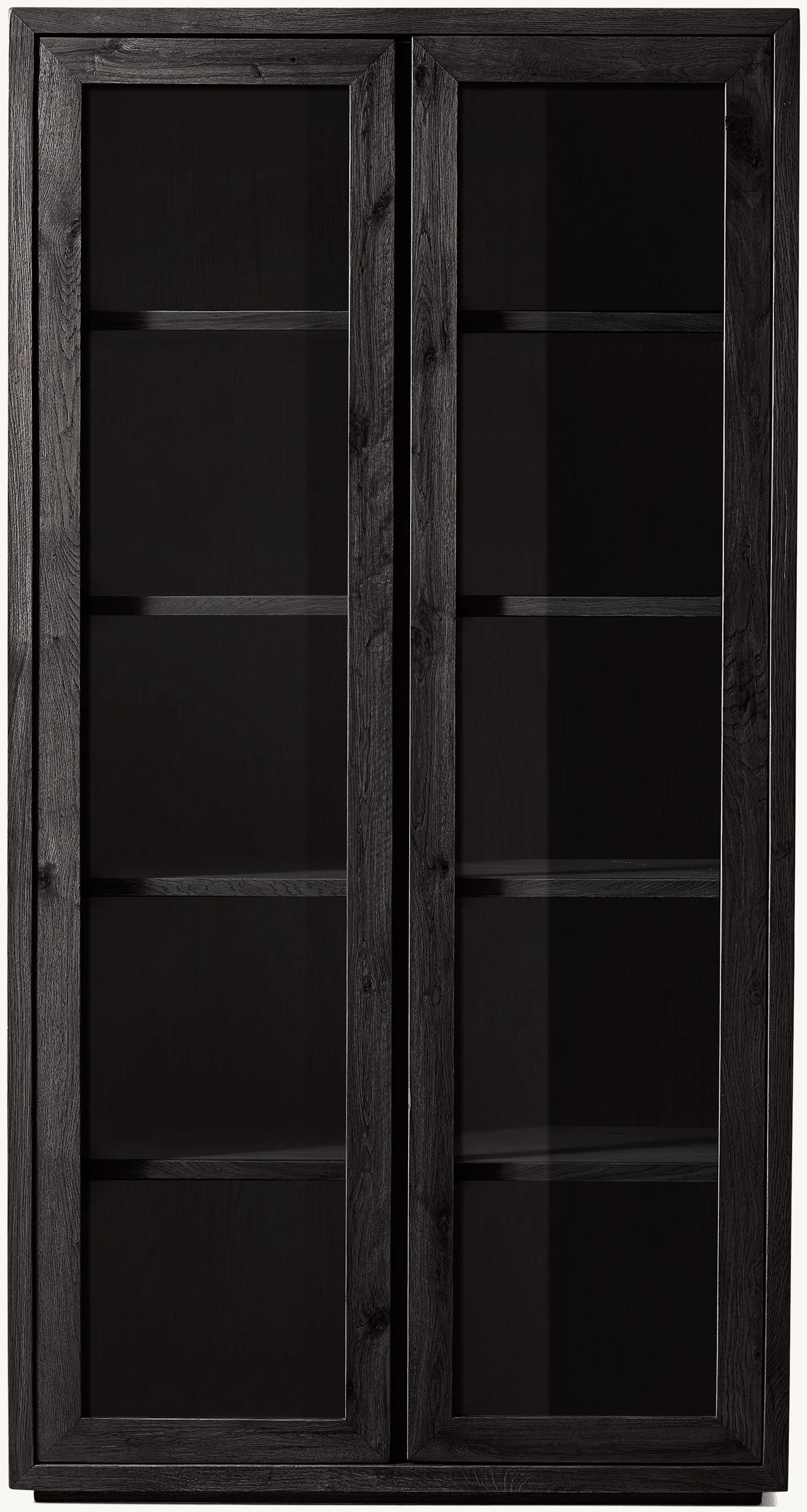 Reclaimed Oak Thin Frame Glass Cabinet