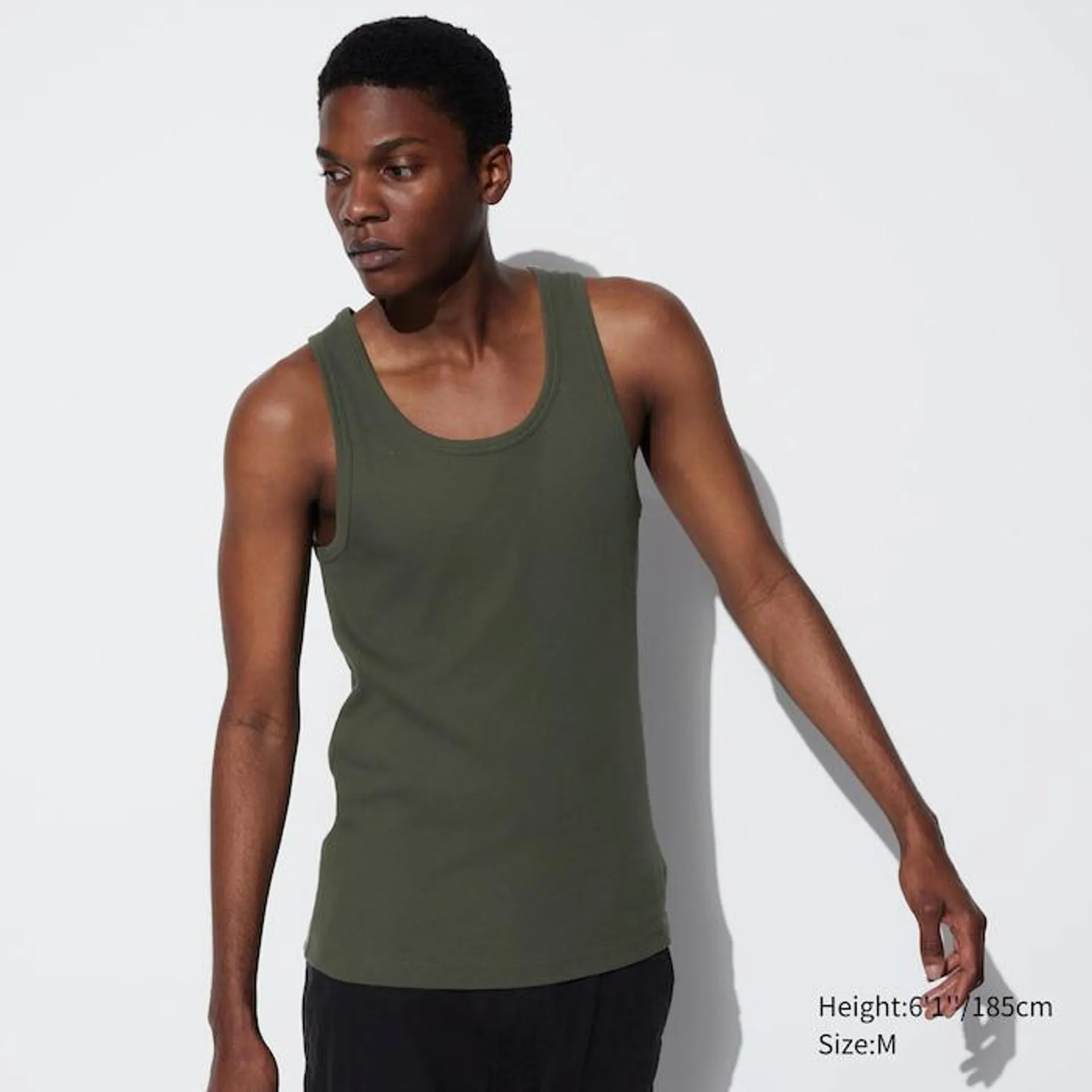 Dry Color Ribbed Tank Top