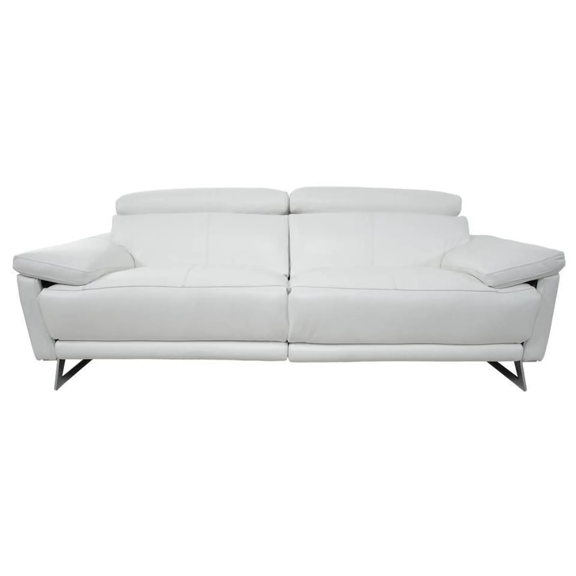 Gabrielle White Leather Power Reclining Sofa