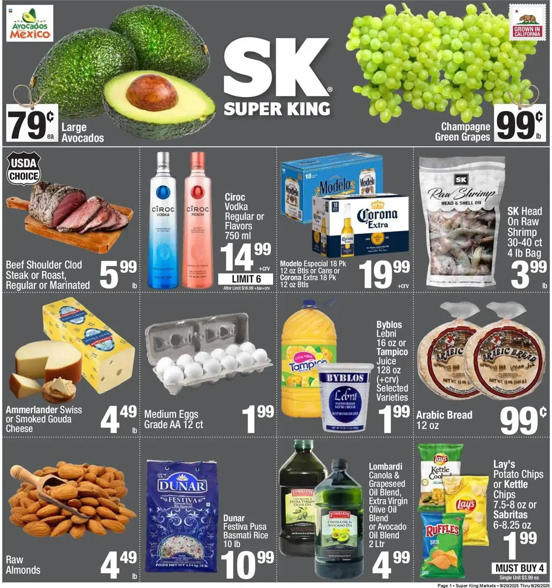 Weekly ad Super King Markets Weekly Ad from August 20 to August 26 2025 - Page 1