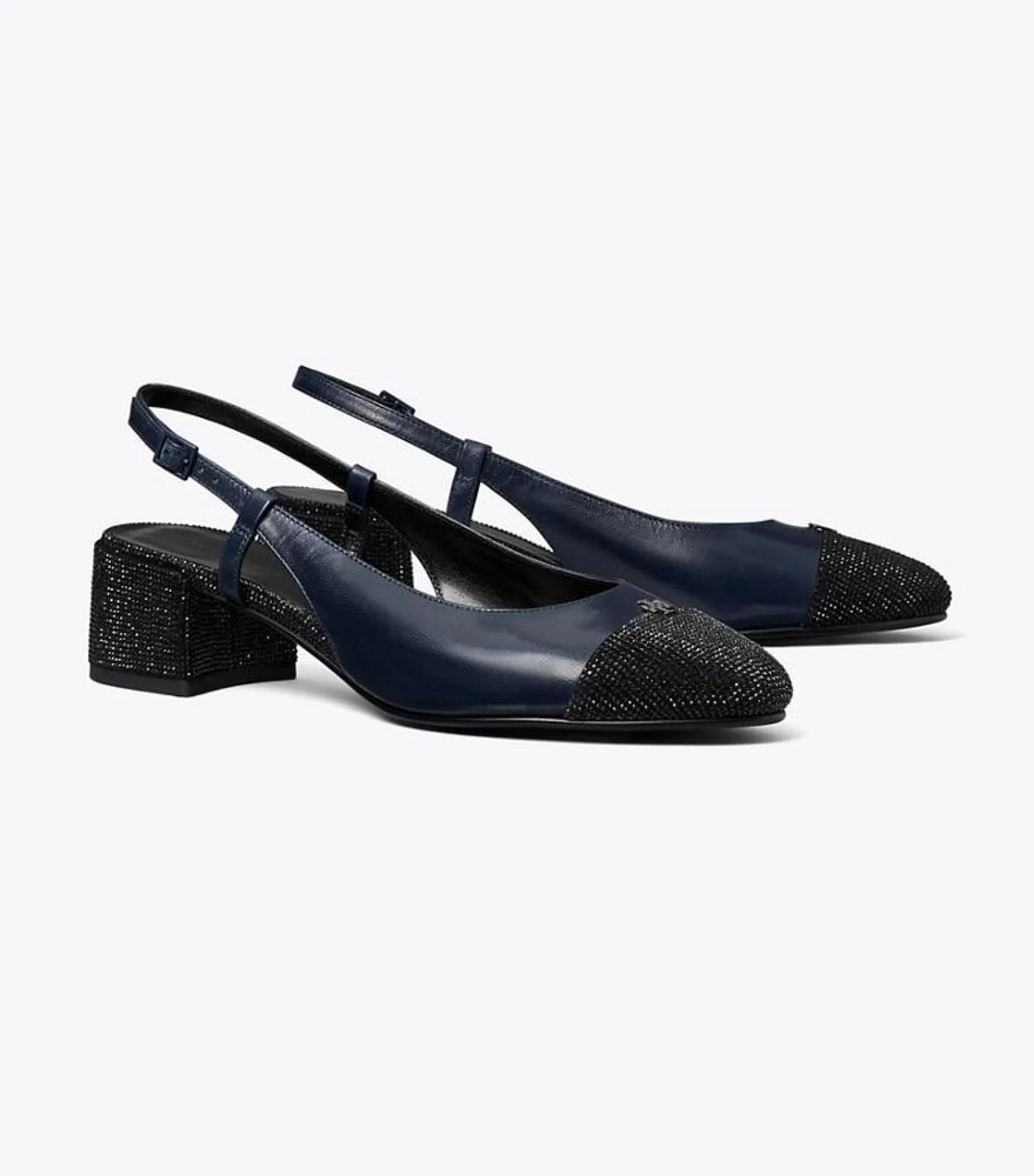 CAP-TOE PAVÉ SLINGBACK PUMP