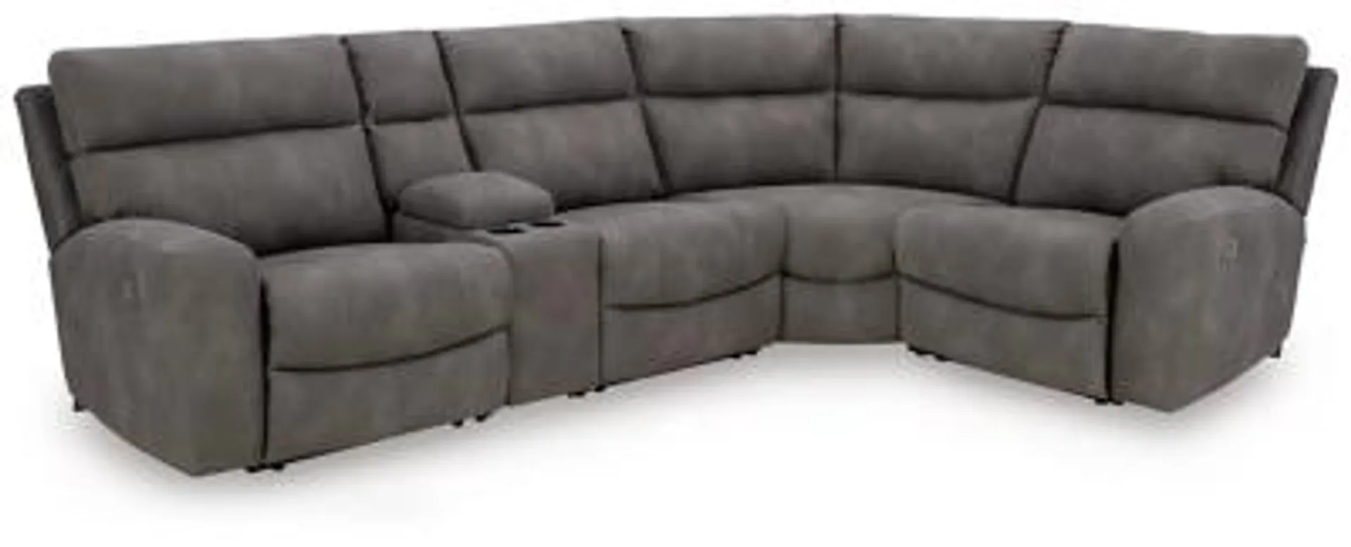 Next-Gen DuraPella 5-Piece Performance Fabric Dual Power Reclining Modular Sectional with Console