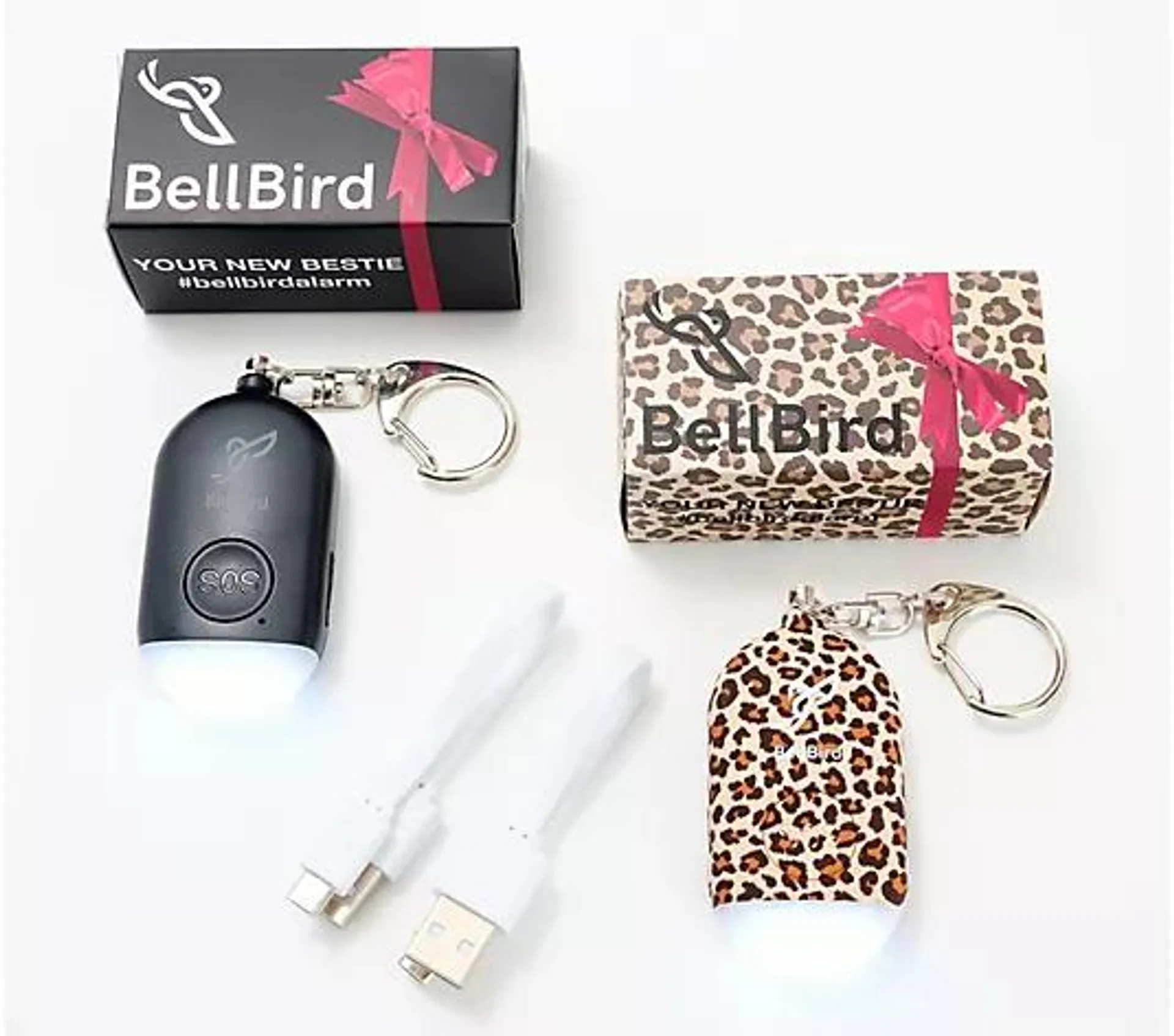 Bellbird Set of 2 Rechargeable Safety Alarms w/ Gift Boxes