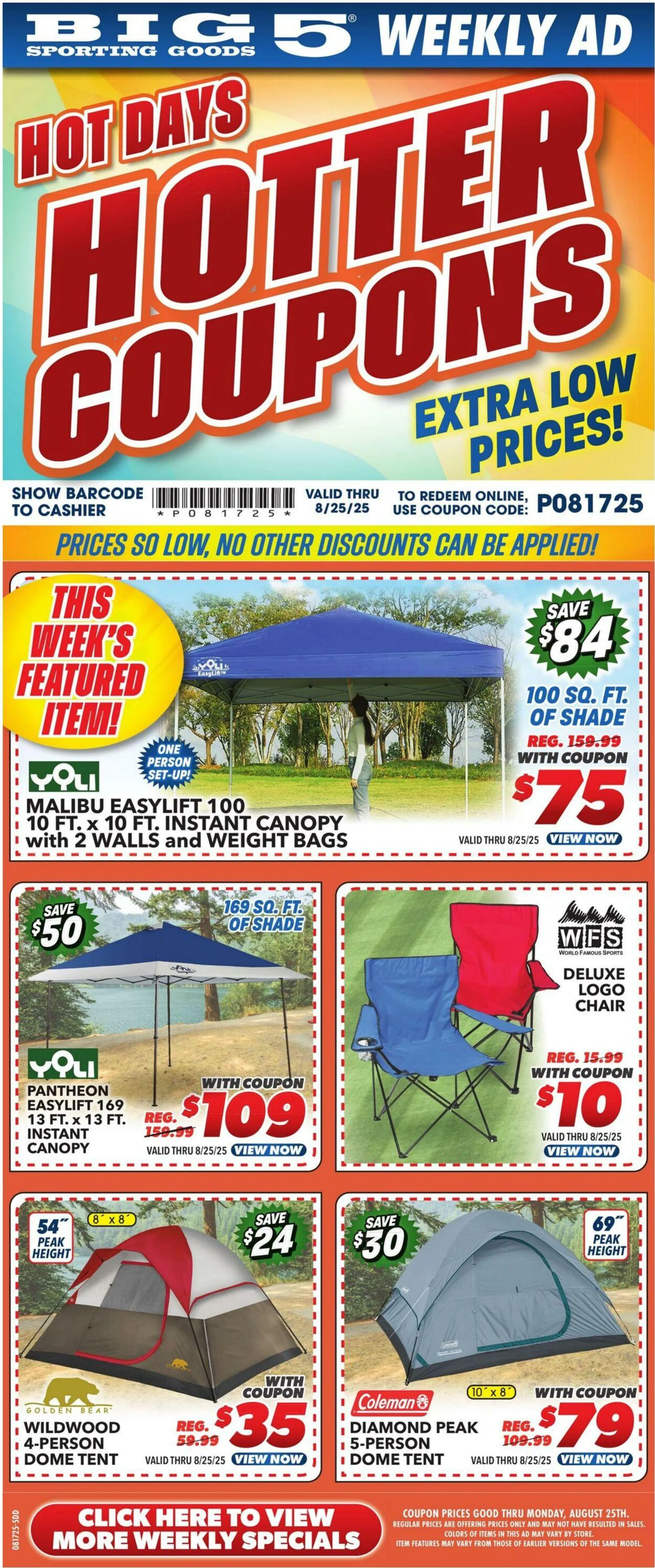 Weekly ad Big 5 Current weekly ad from August 17 to August 25 2025 - Page 1