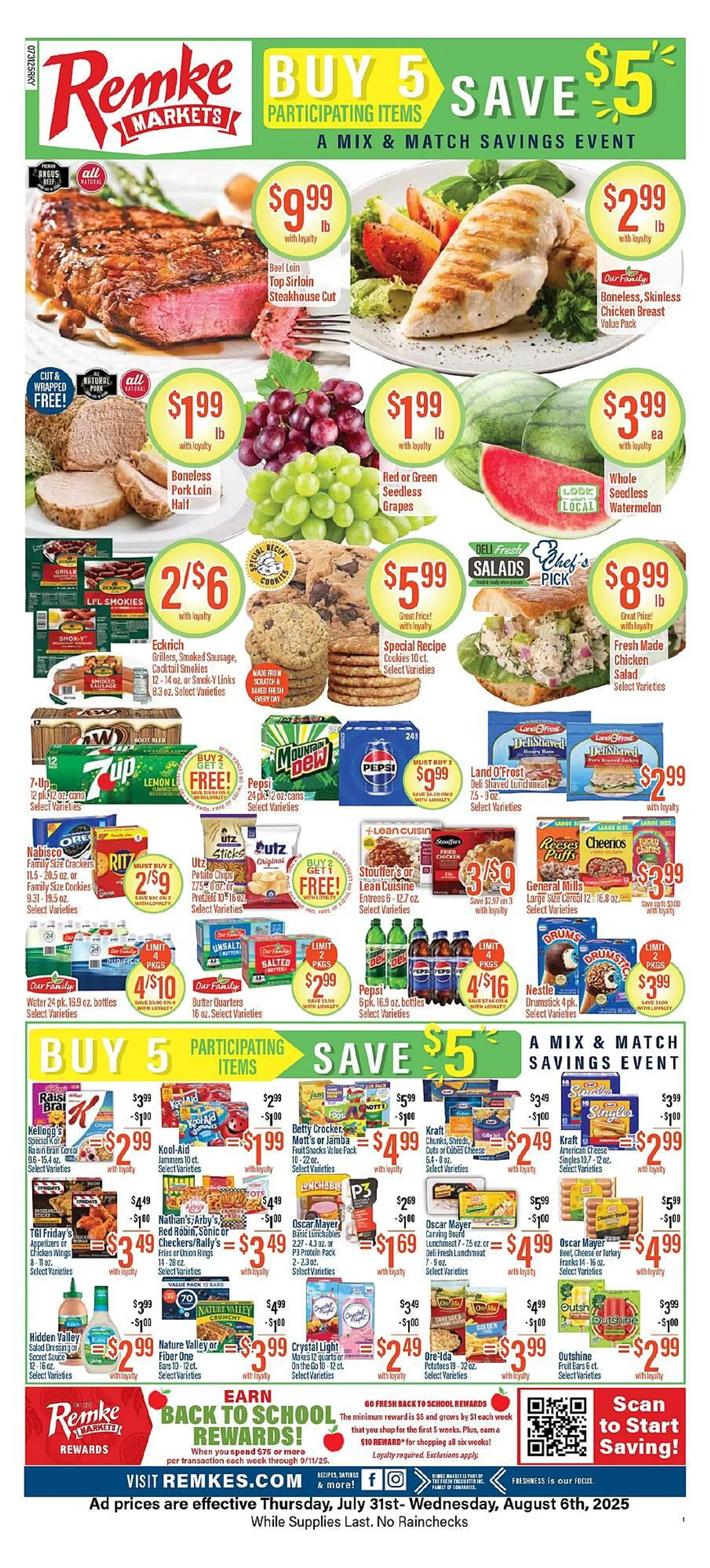 Weekly ad Remke ad from July 31 to August 6 2025 - Page 1
