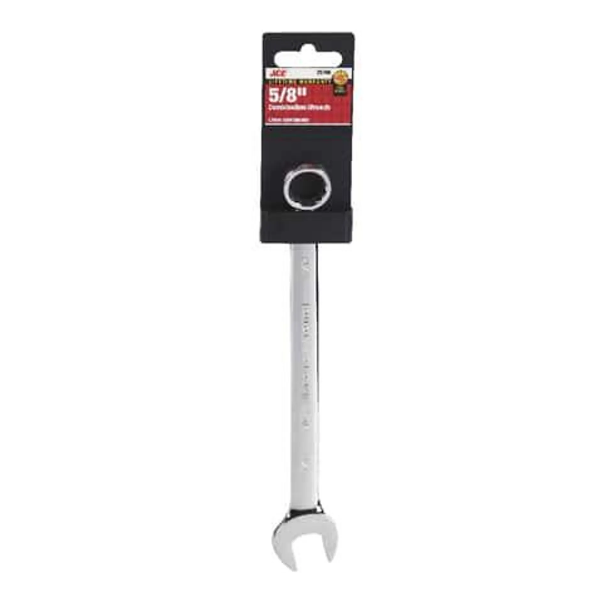 Ace Pro Series 5/8 in. X 5/8 in. SAE Combination Wrench 8 in. L 1 pc