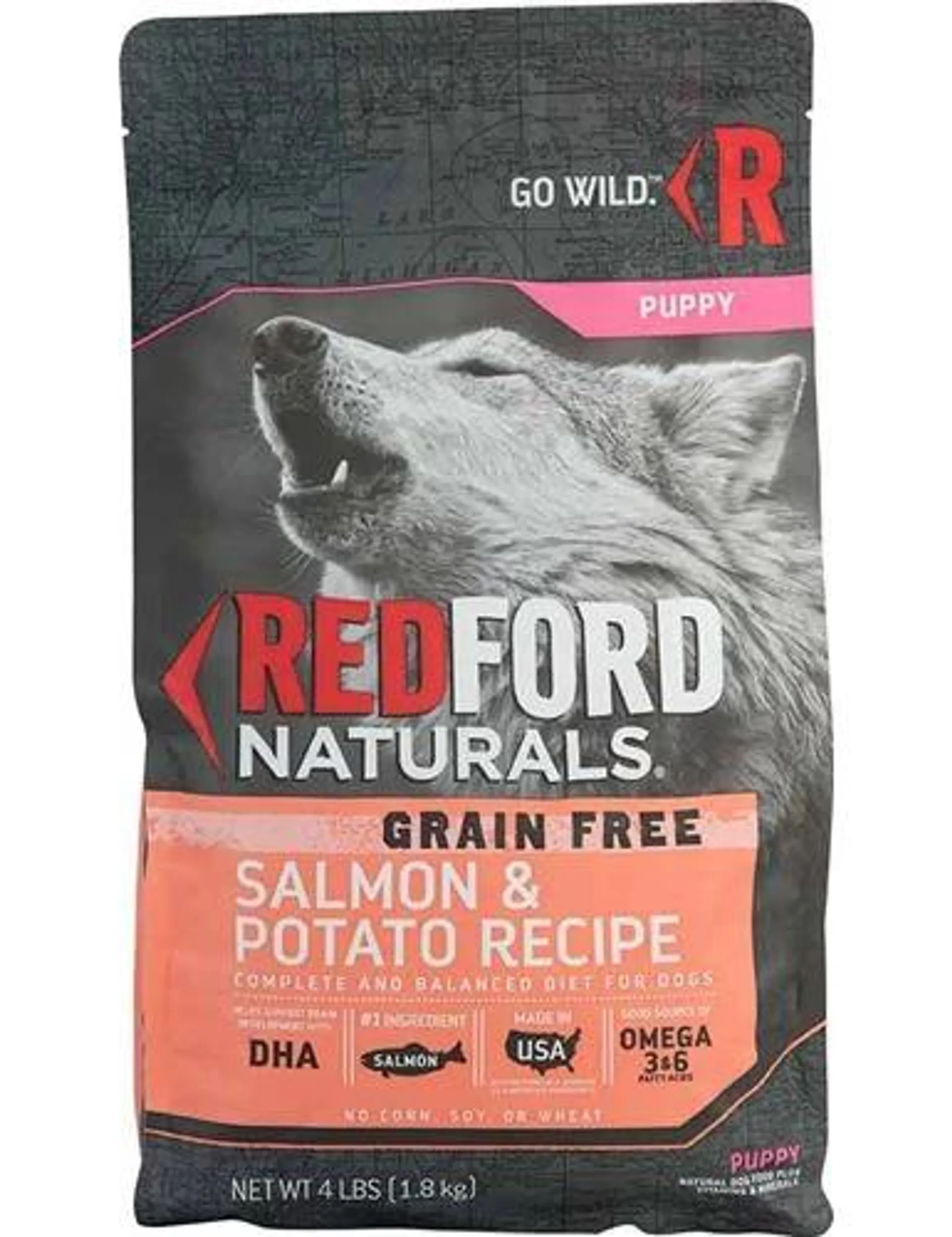 Redford Naturals Grain Free Puppy Salmon & Potato Recipe Dog Food, 4 Pounds