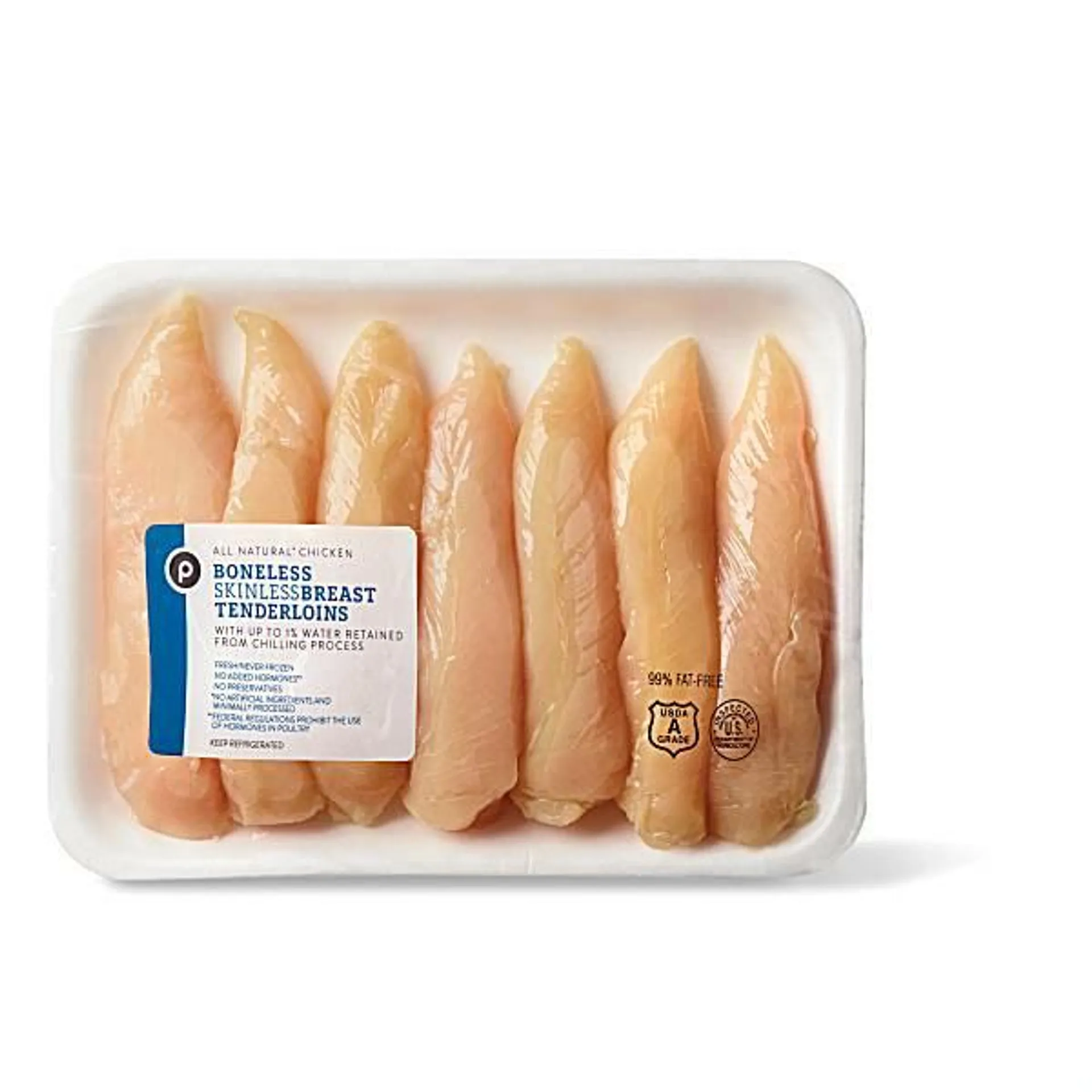 Publix Chicken Tenderloins, 99% Fat Free, USDA Grade A, Vegetable Fed