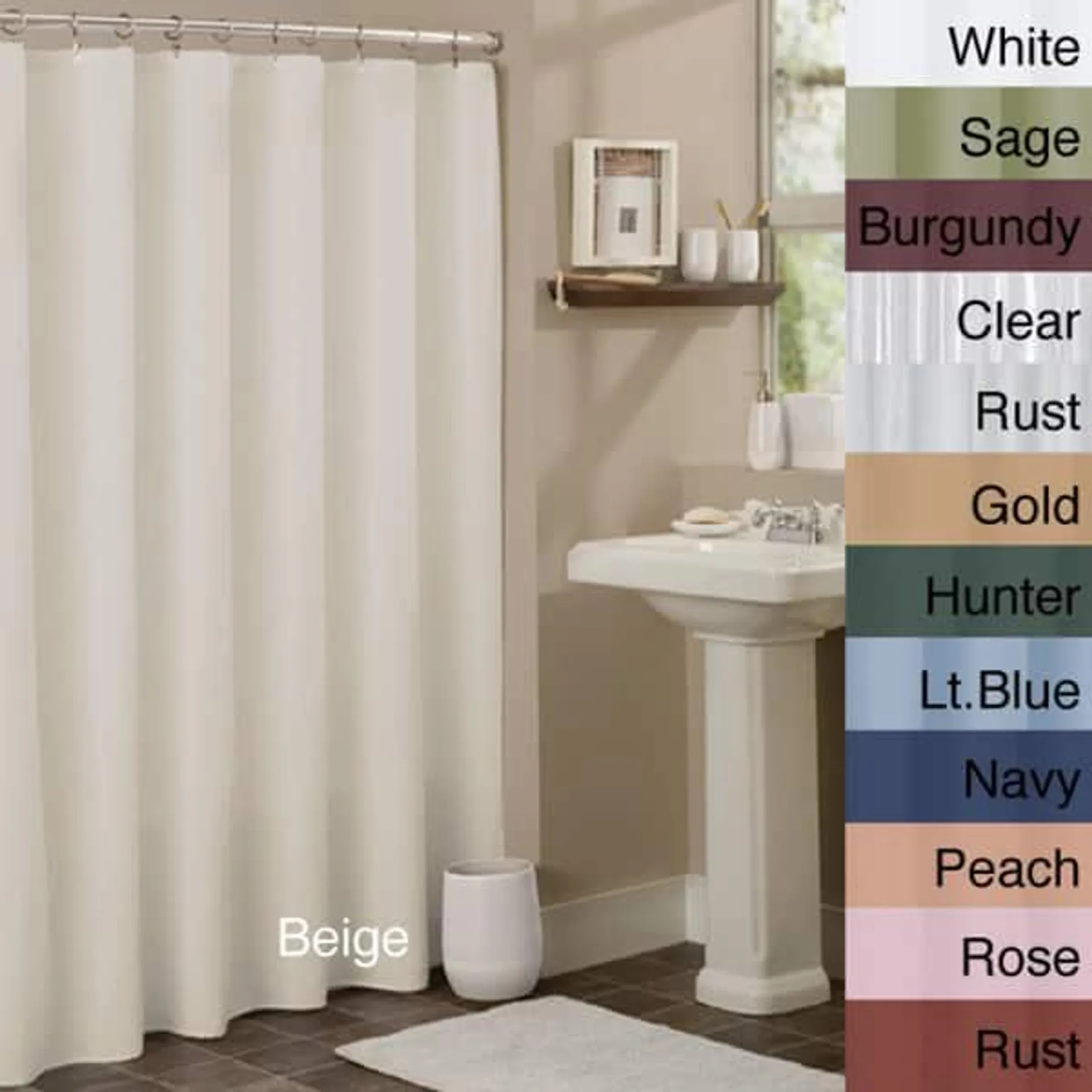 Anti-mildew Vinyl Shower Curtain Liner