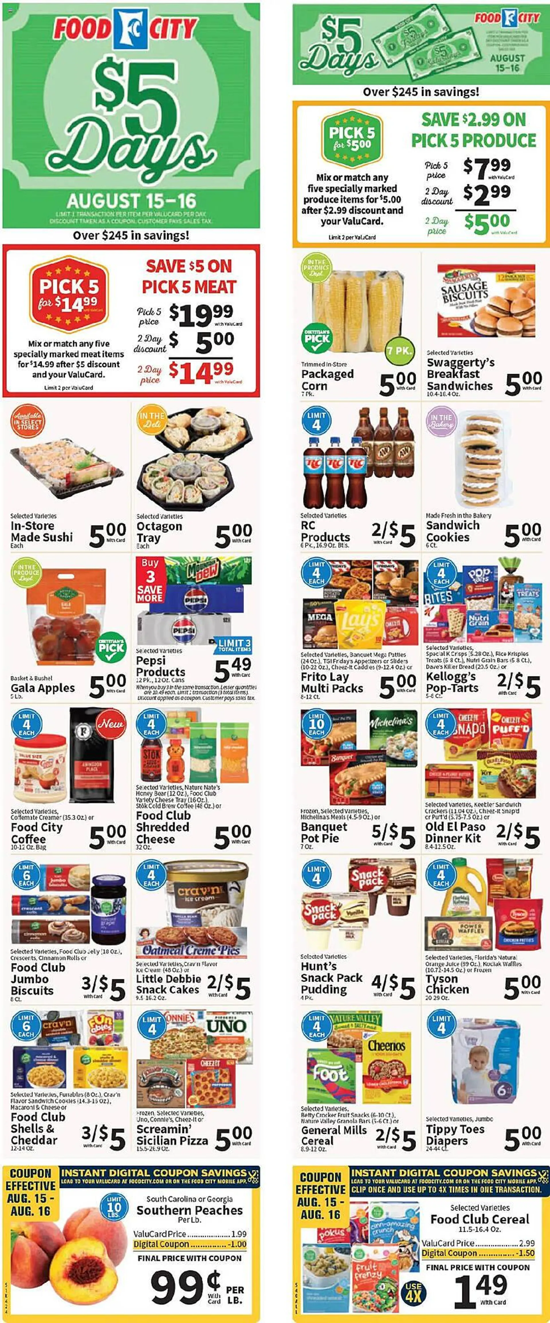 Weekly ad Food City Weekly Ad from August 15 to August 17 2025 - Page 1