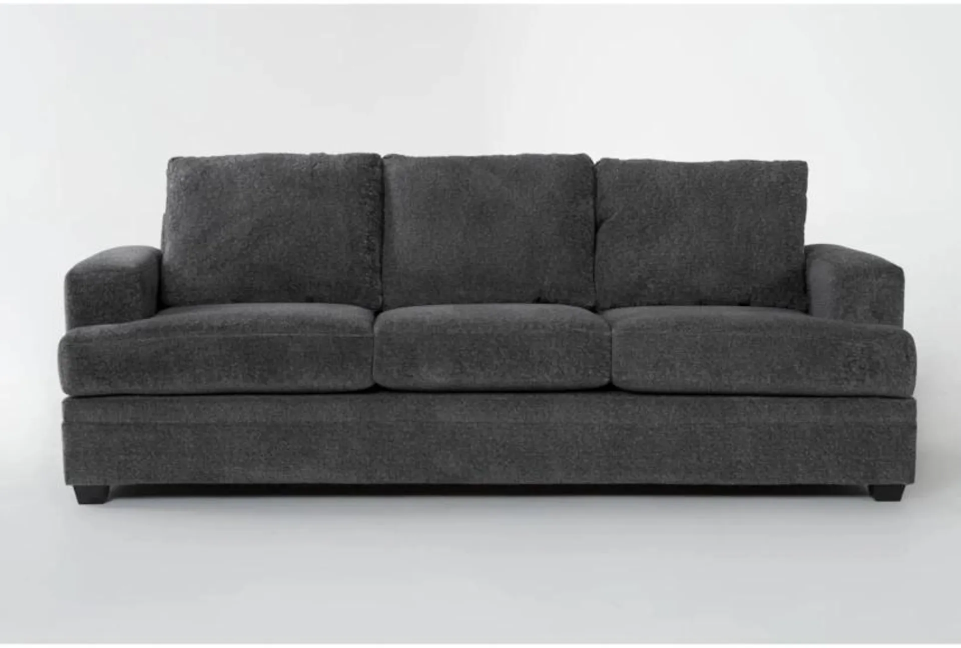 Zoeller Charcoal Grey Fabric 97" Sofa