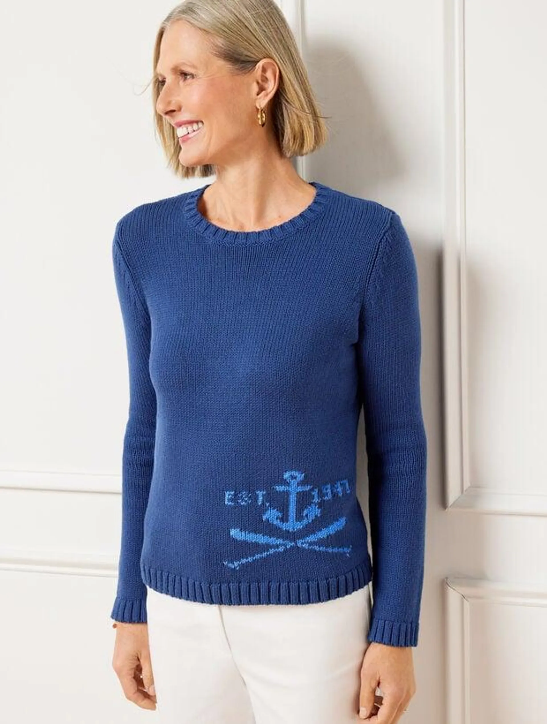 Crewneck Pullover - Anchor Crest