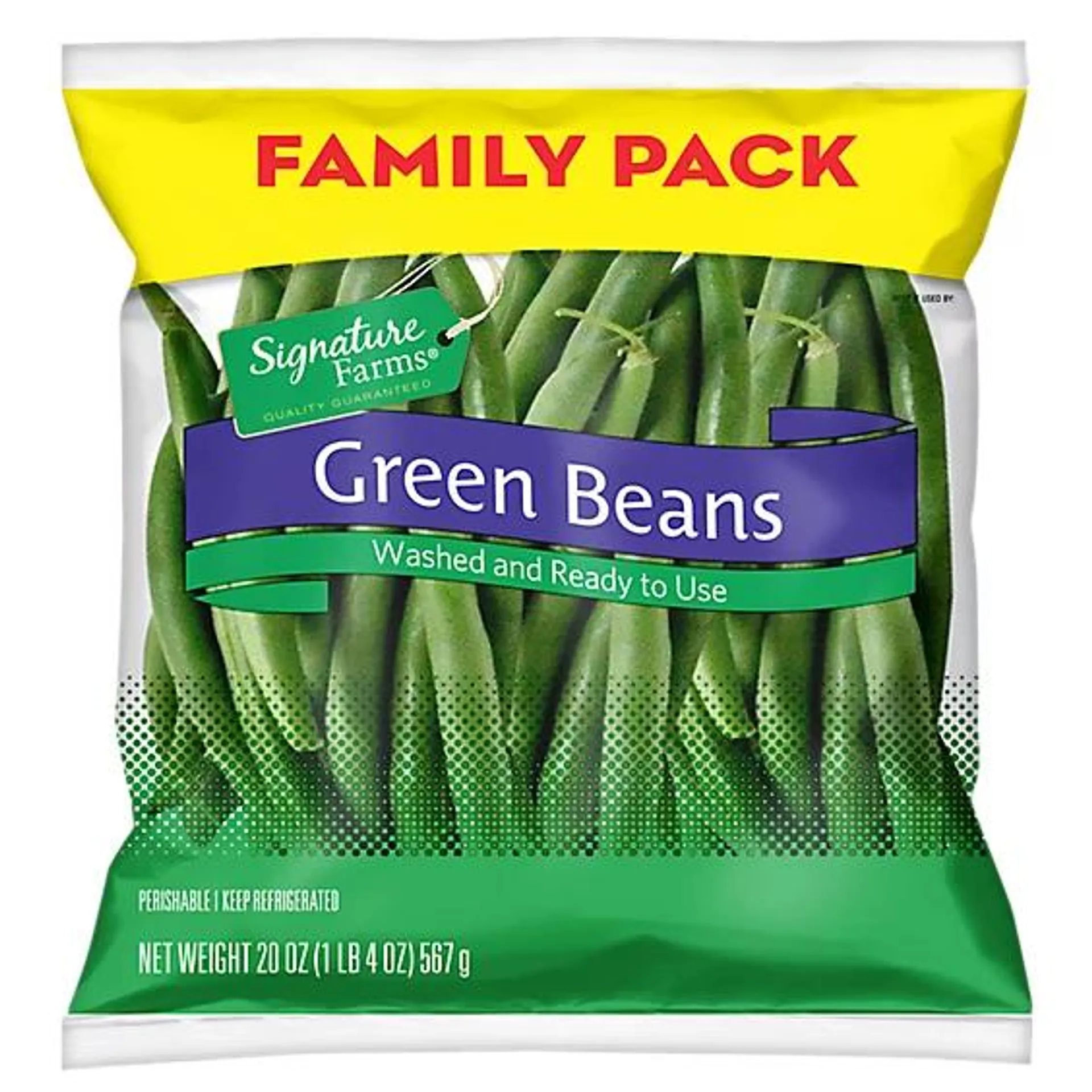 Signature Select/Farms Green Beans Family Pack - 20 Oz