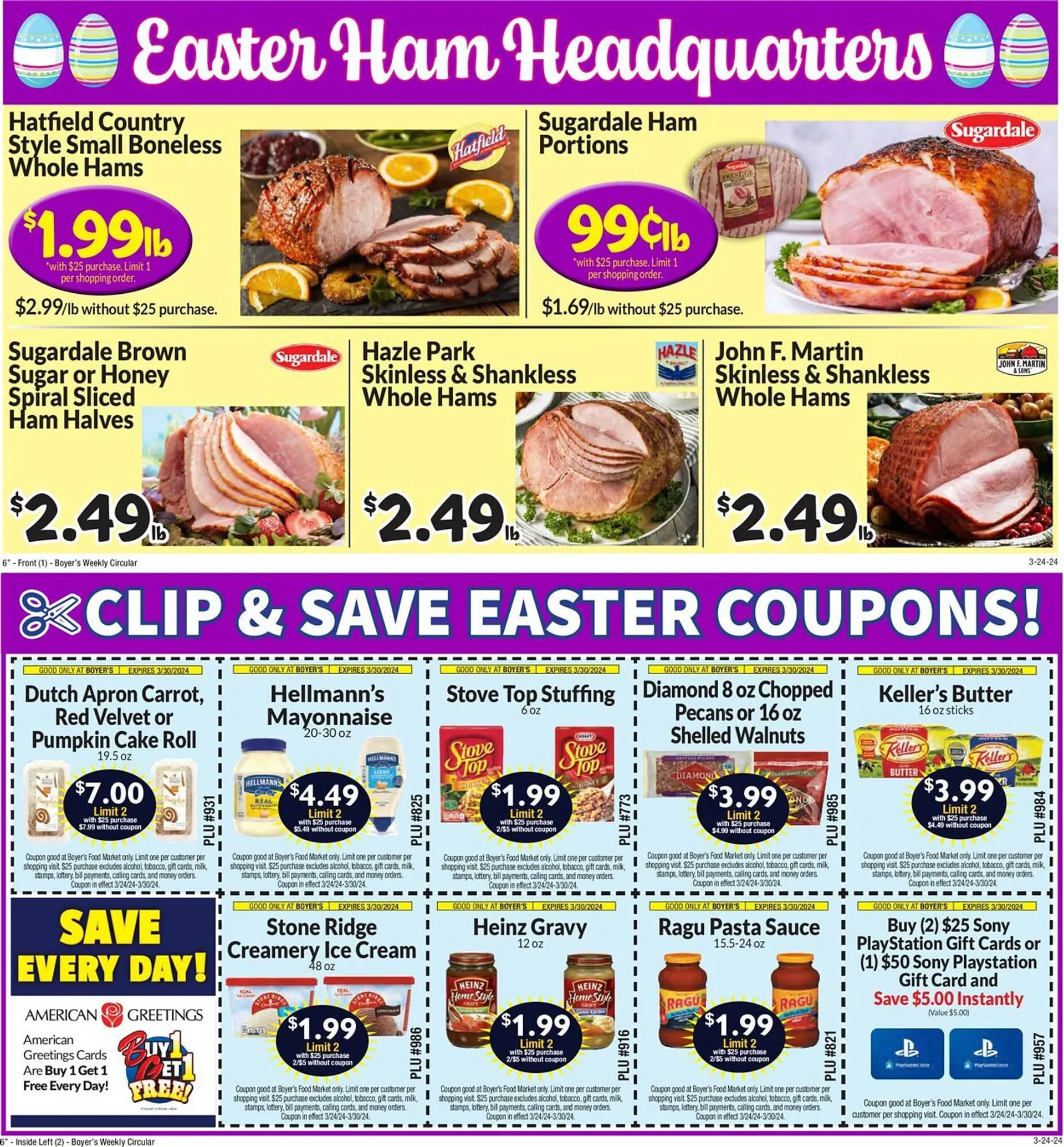 Weekly ad Boyer's Food Markets Weekly Ad from March 24 to March 30 2024 - Page 1