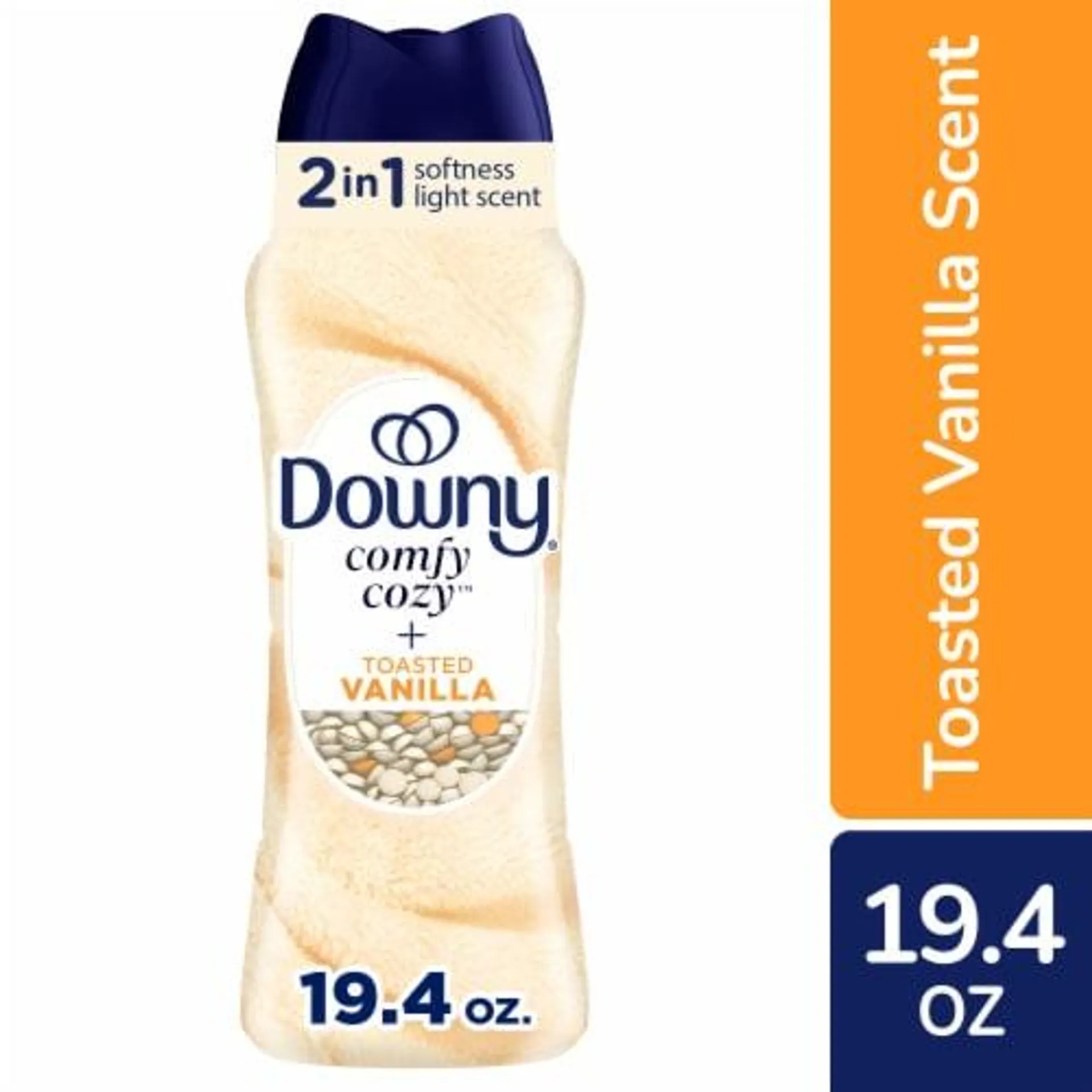 Downy Comfy Cozy In-Wash Laundry Scent Booster Beads, Toasted Vanilla Scent, 19.4 oz