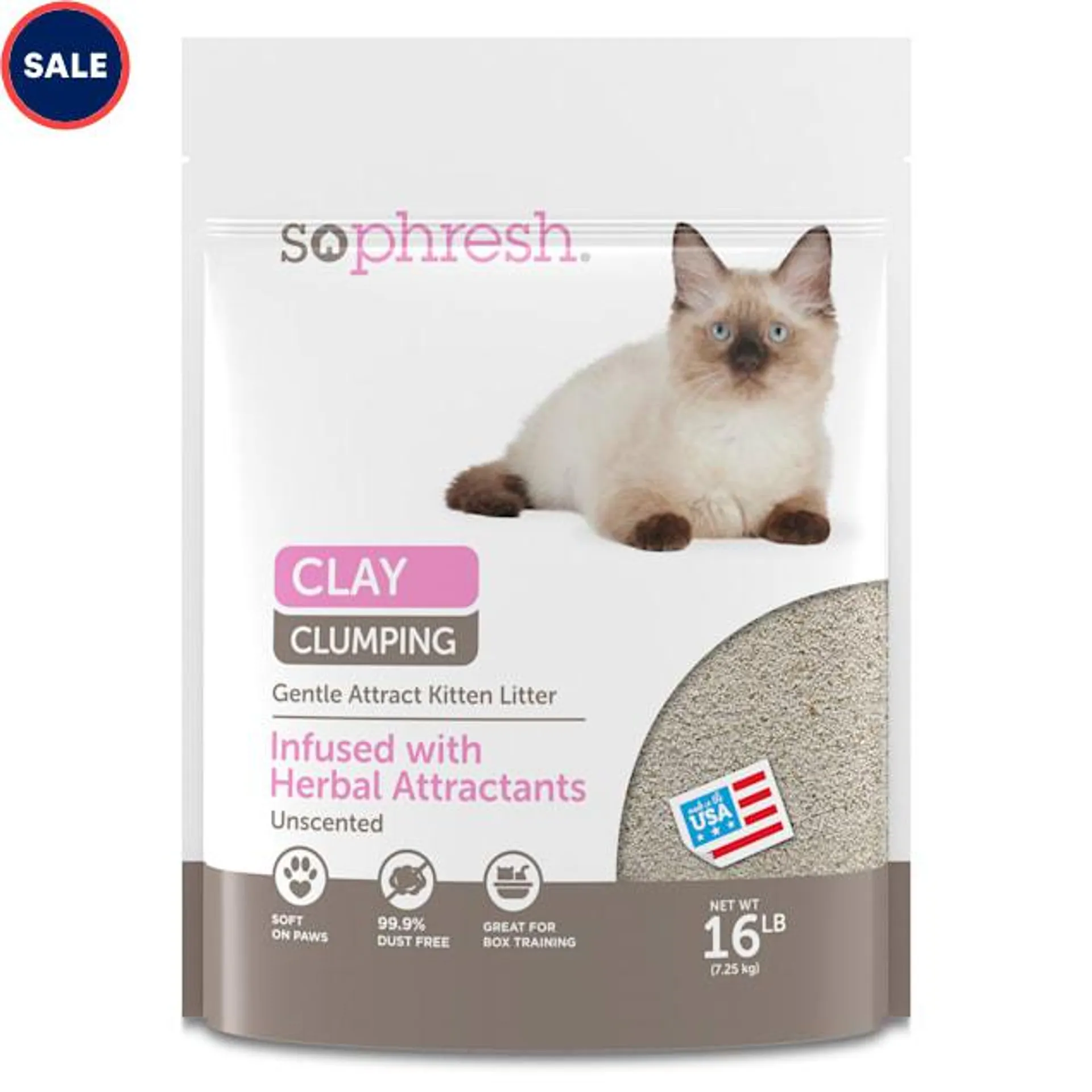 So Phresh Scoopable Gentle Attract Kitten & Picky Kitty Litter, 16 lbs.