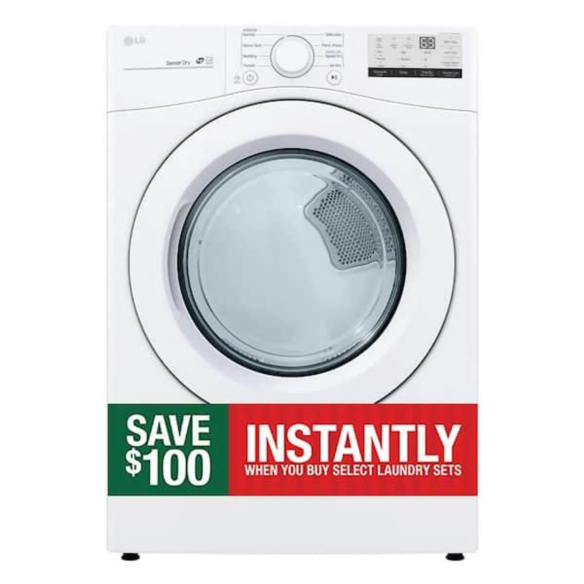 7.4 Cu. Ft. vented Stackable Electric Dryer in White with Sensor Dry