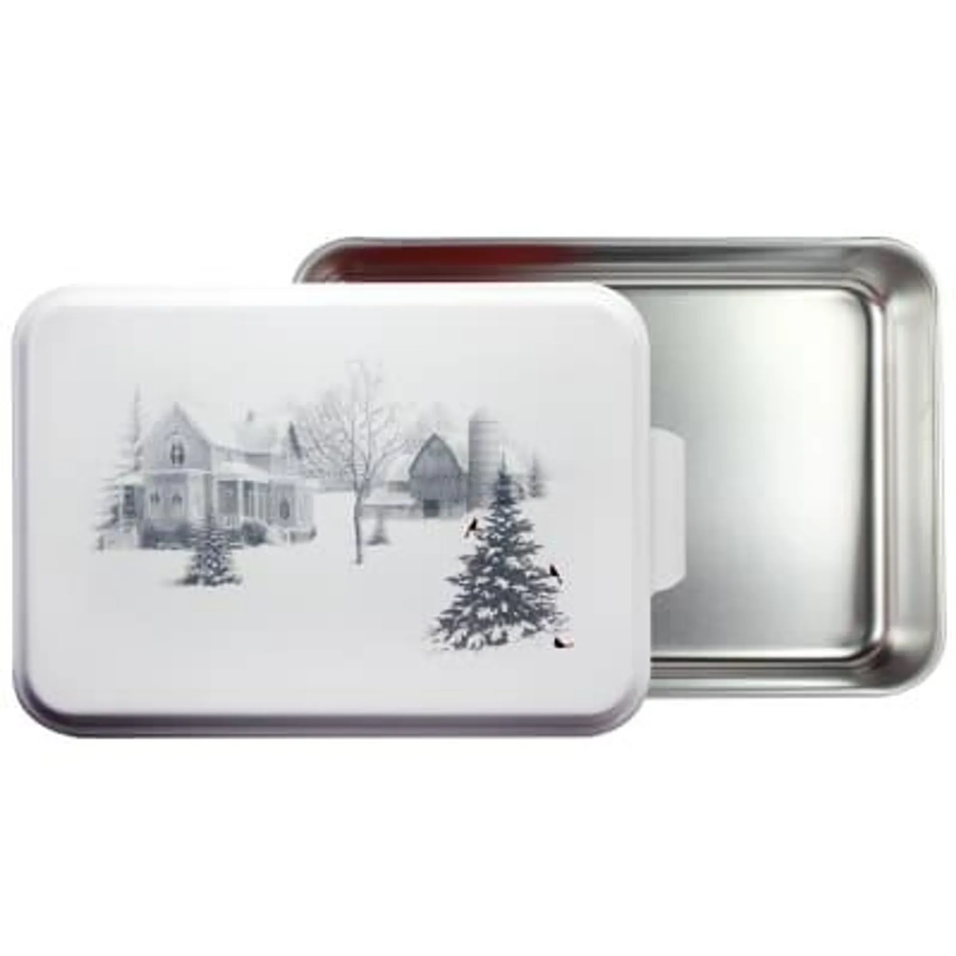 Nesco 9 in x 13 in Winter Scene Aluminum Cake Pan & Lid