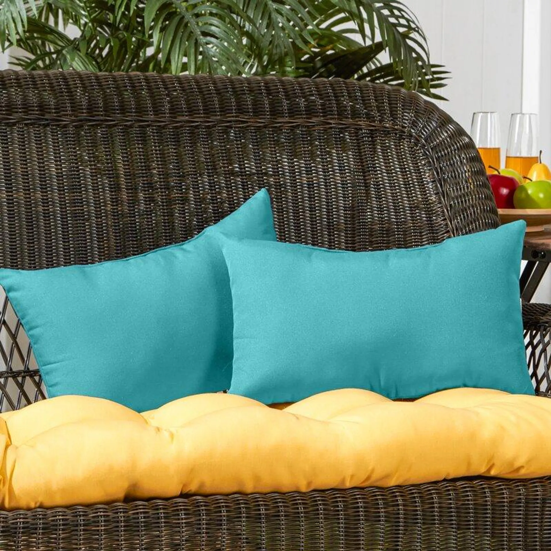 Indoor/Outdoor Reversible Throw Pillow