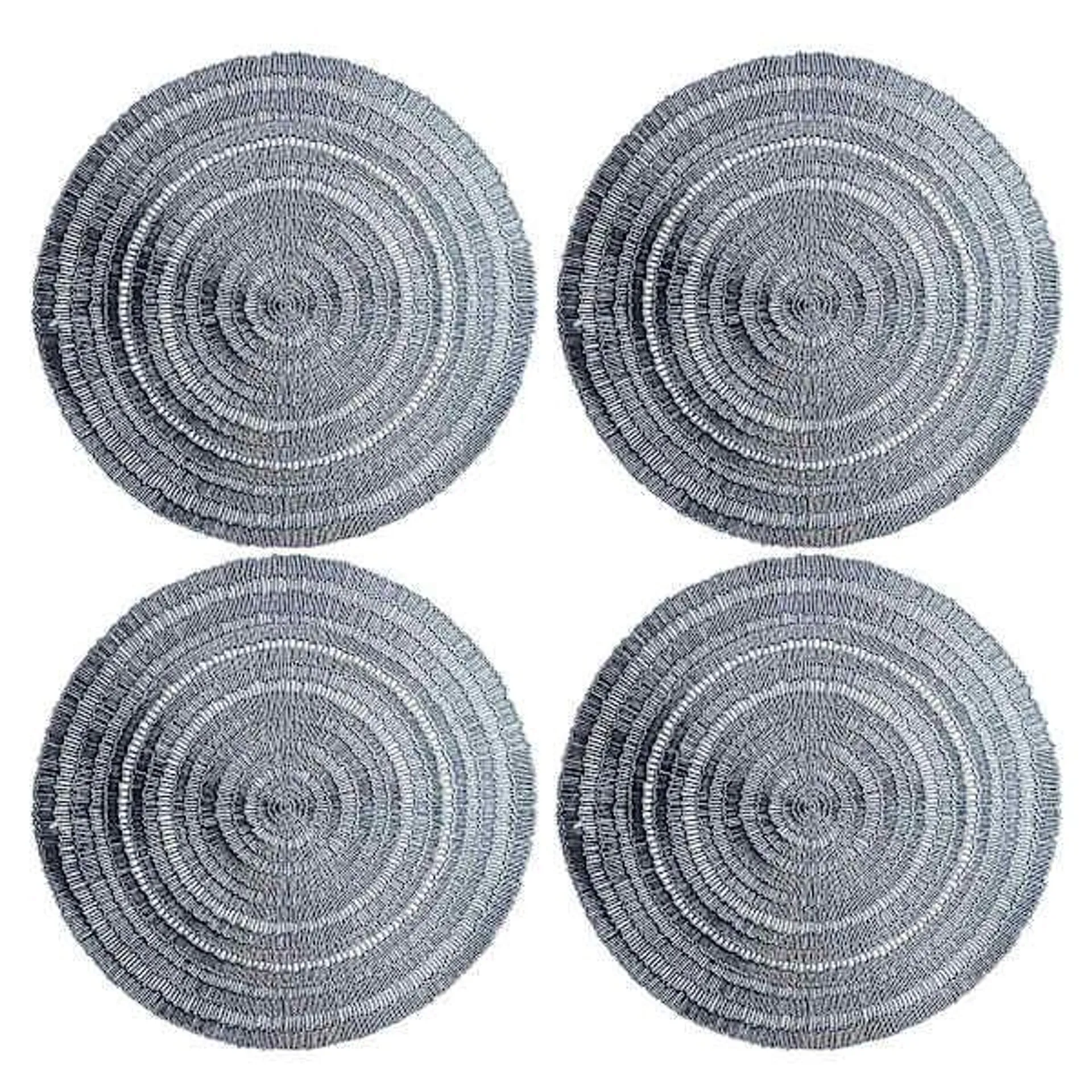 Set of 4 Audley Round Placemats, Blue