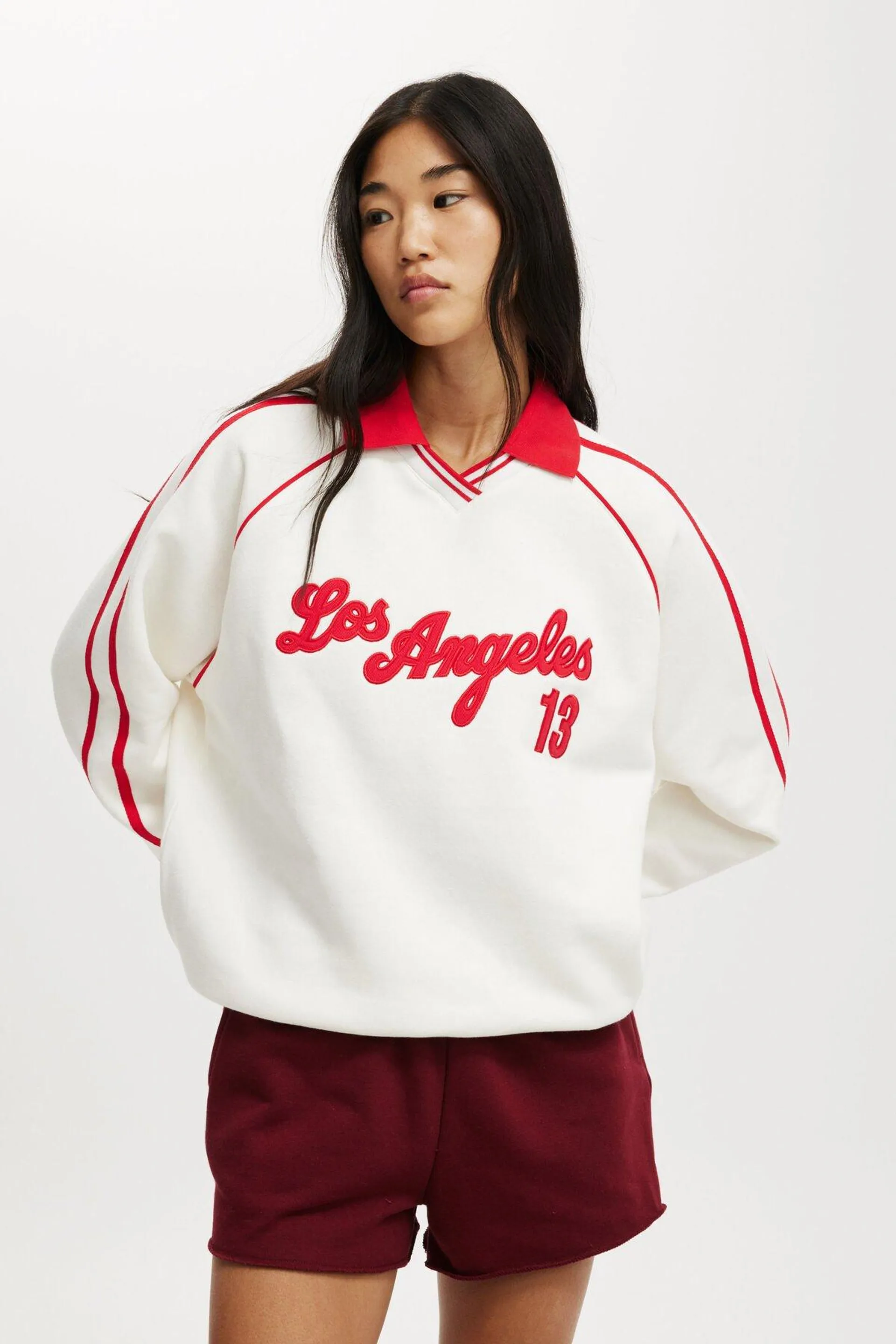 Sporty Polo Sweatshirt