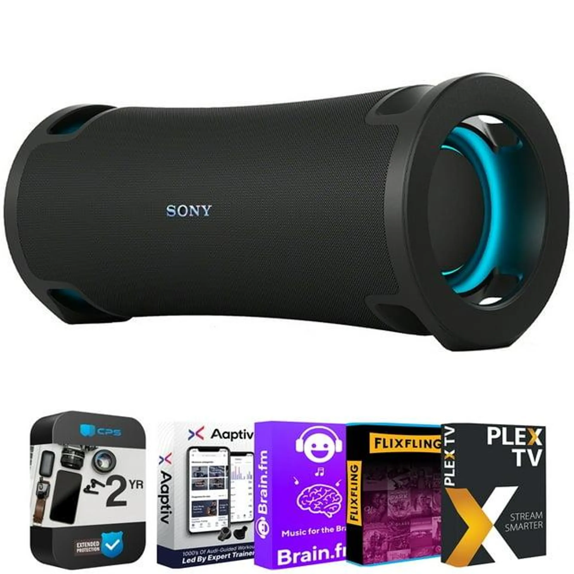 Sony SRSULT70 X-Series Strong Bass Lightweight Waterproof BT Speaker, 2024 Bundle with Tech Smart USA Audio Entertainment Essentials Bundle + 2 Year CPS Enhanced Protection Pack