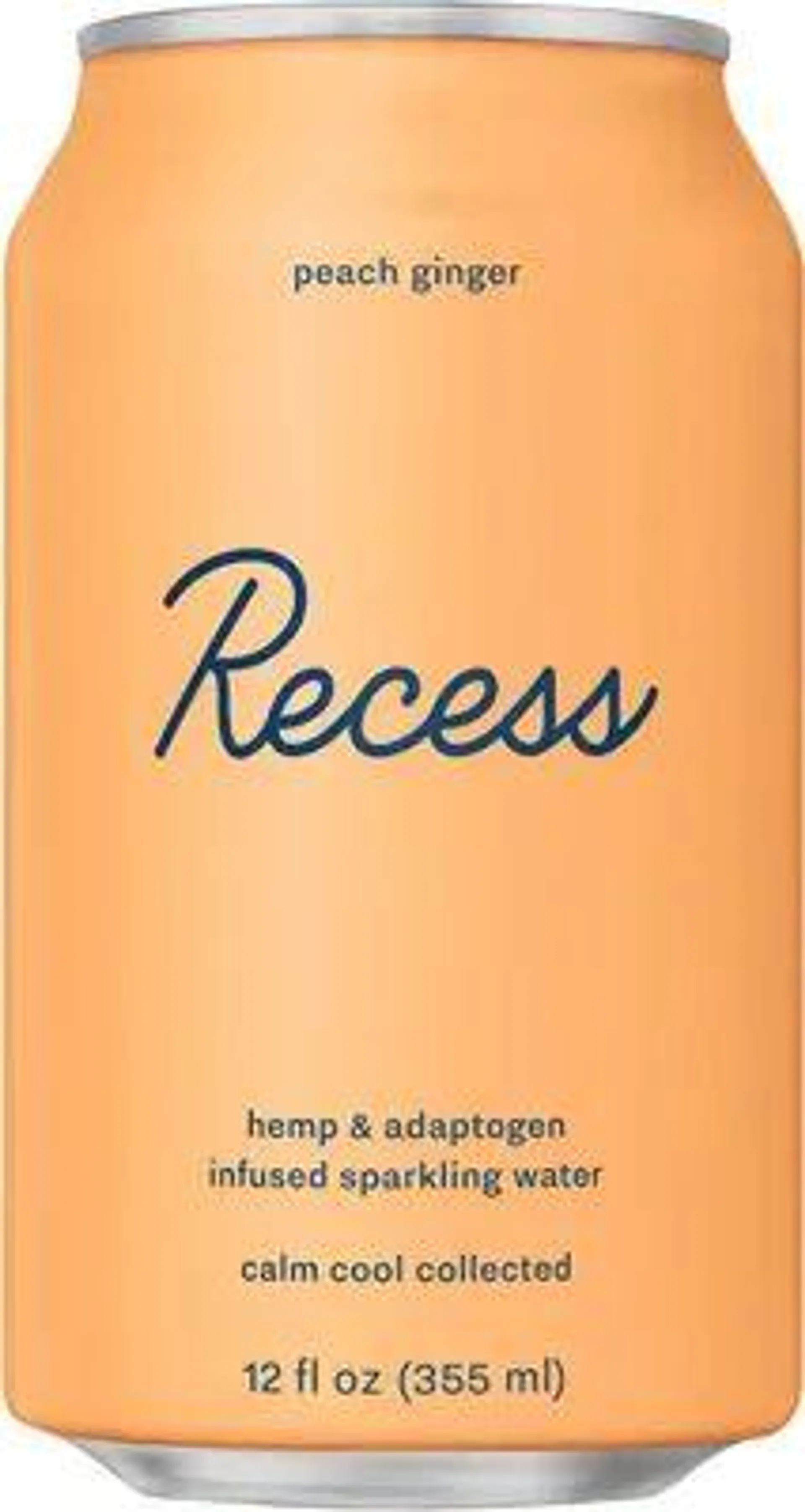 Recess Peach Ginger Sparkling Water Infused with Hemp