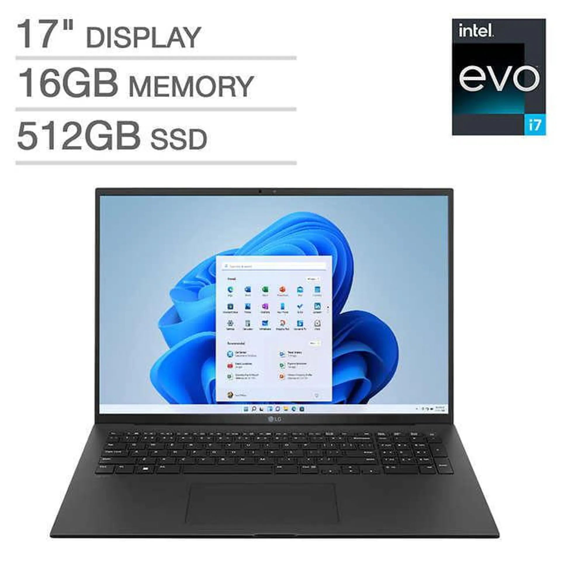 LG gram 17" Intel Evo Platform Laptop - 13th Gen Intel i7-1360P - 2560 x 1600 Display - Windows 11