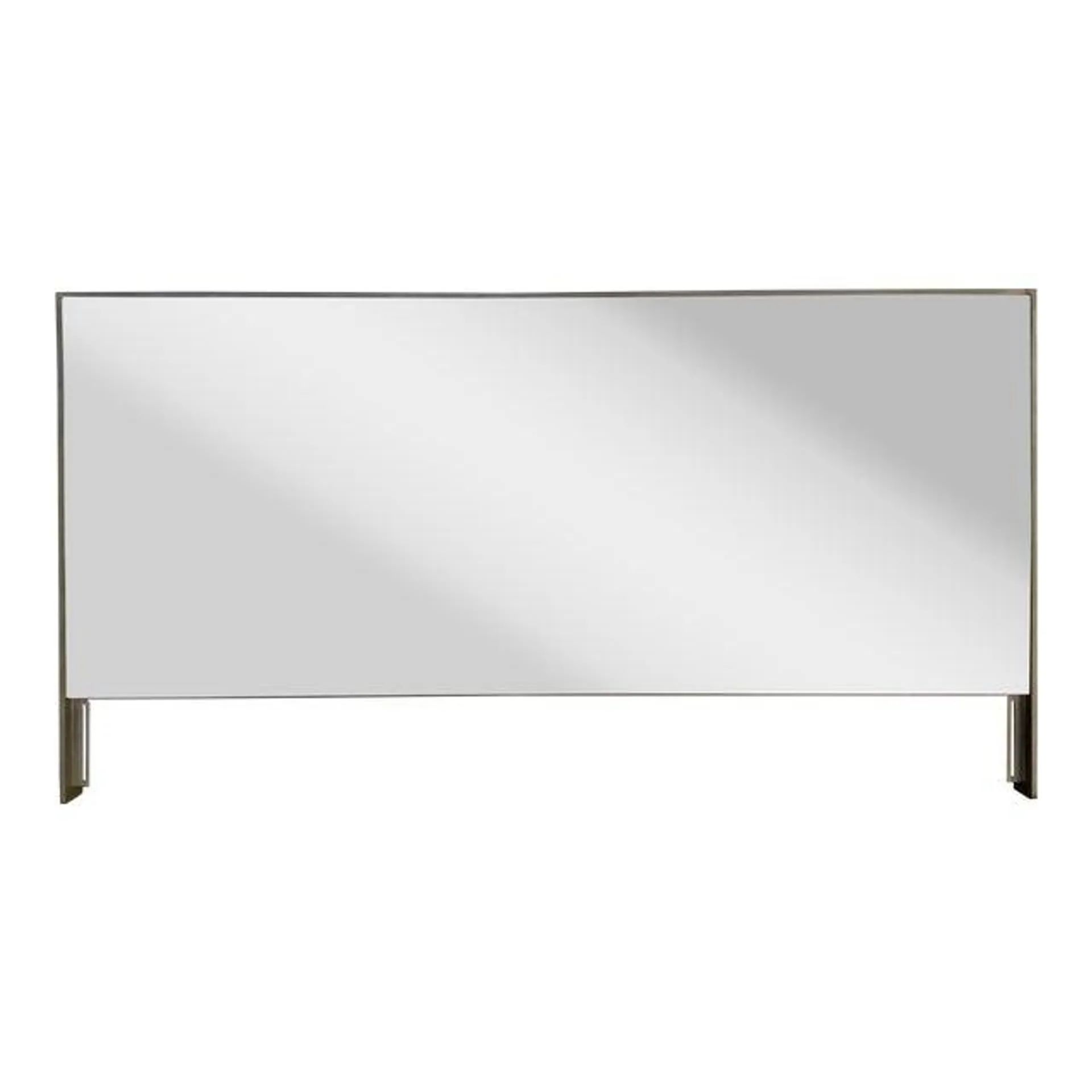 Baker Modern Silver Finished Mirrored Headboard