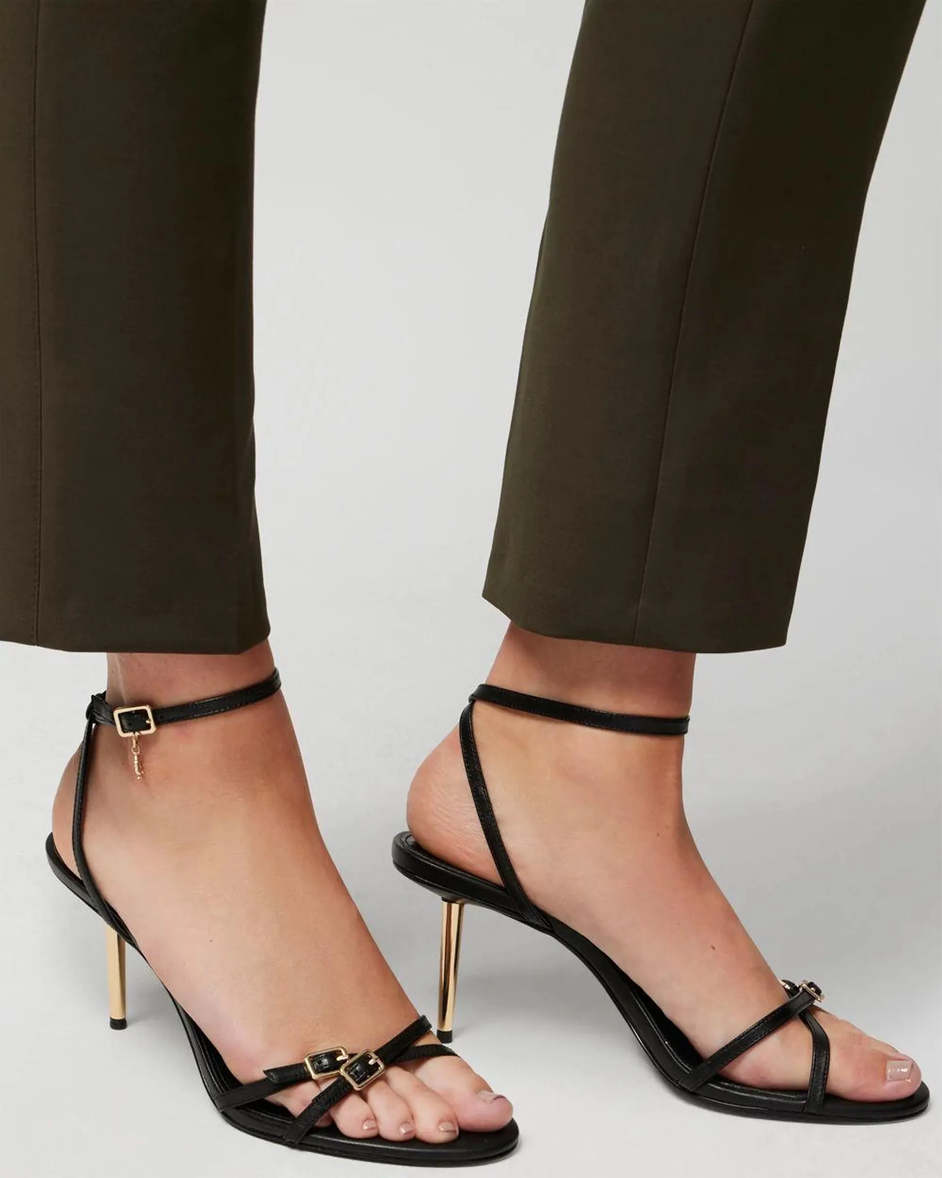 Strappy Buckle Heel