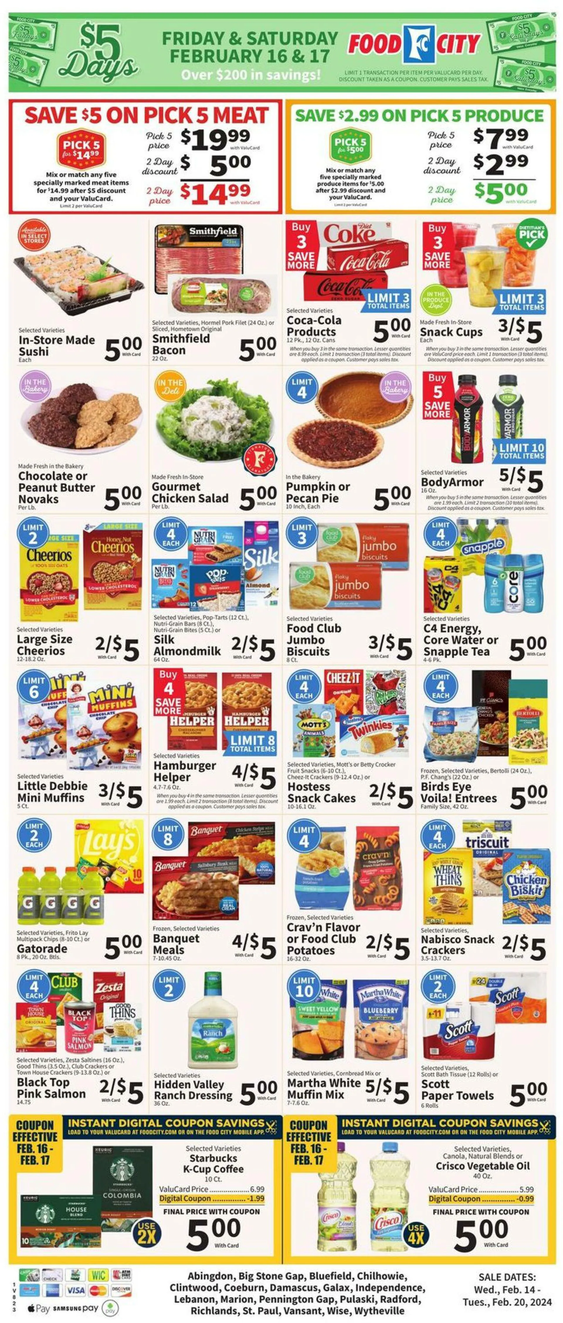 Weekly ad Food City Current weekly ad from February 14 to February 20 2024 - Page 