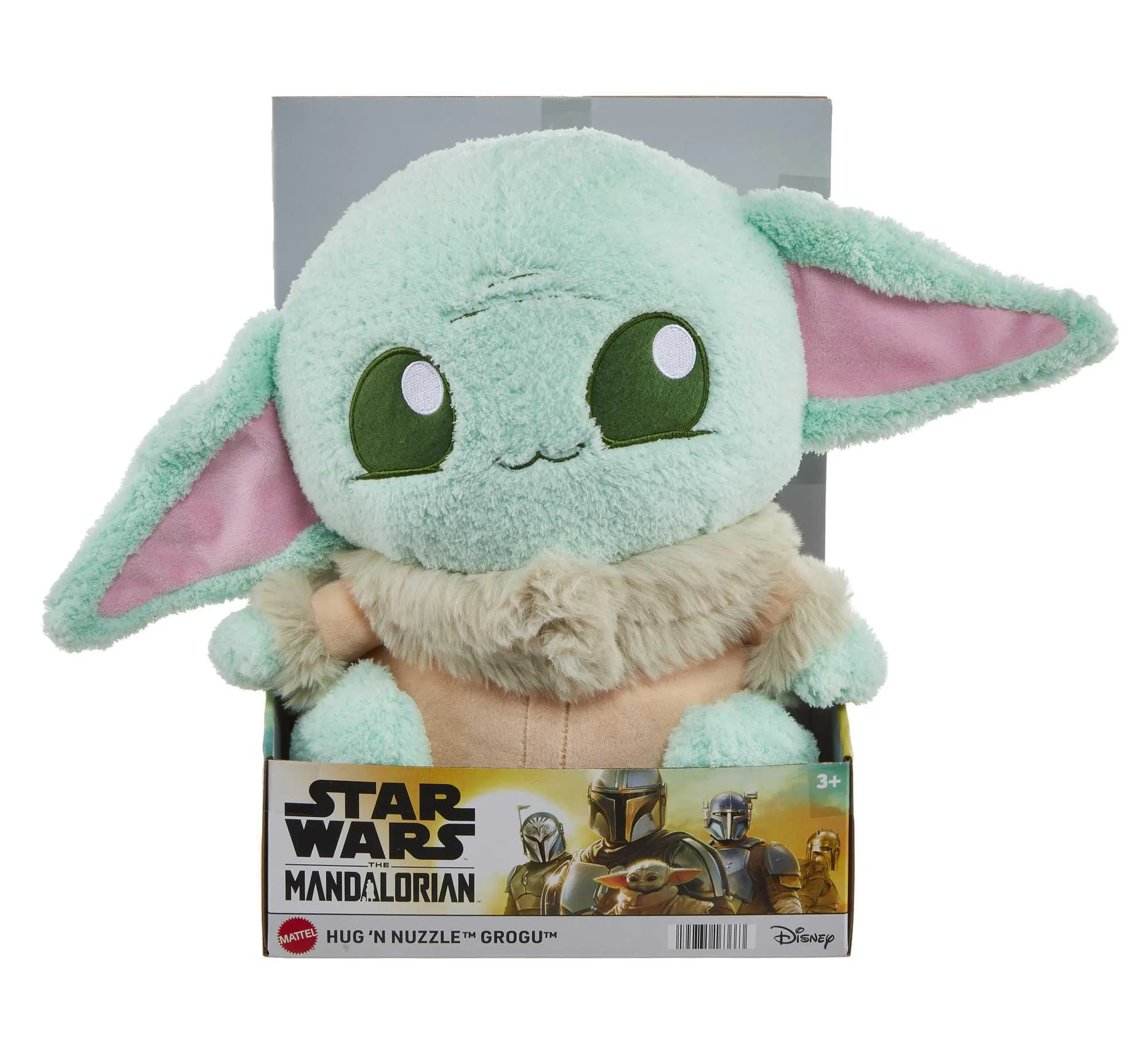 Star Wars Hug ‘n Nuzzle Grogu Plush Figure With Sound, 10-Inch Soft Collectible Toy